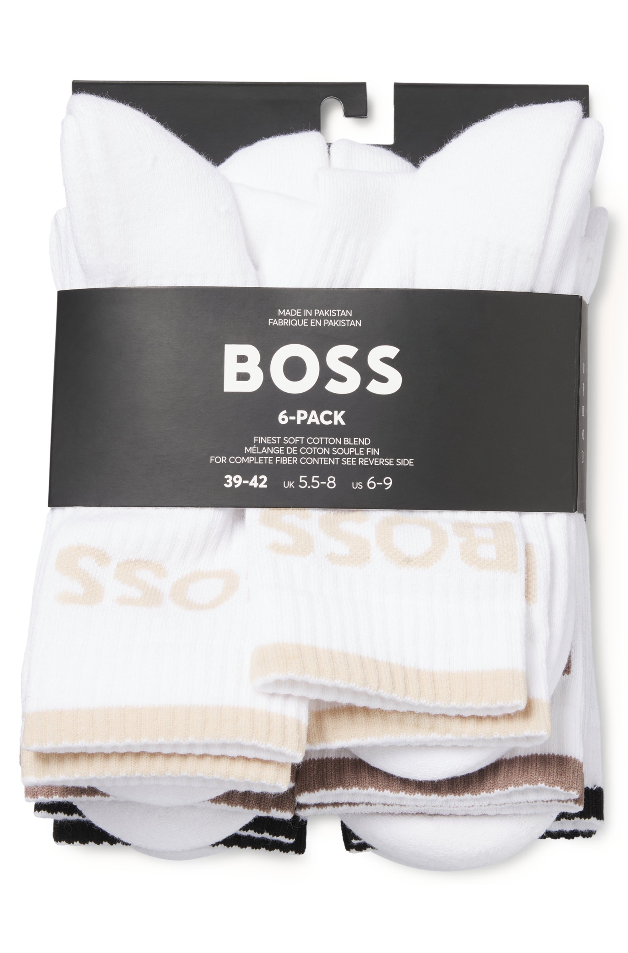 BOSS Businesssocken "6P QS Stripe CC", (Packung, 6 Paar, 6er), mit BOSS Sch günstig online kaufen