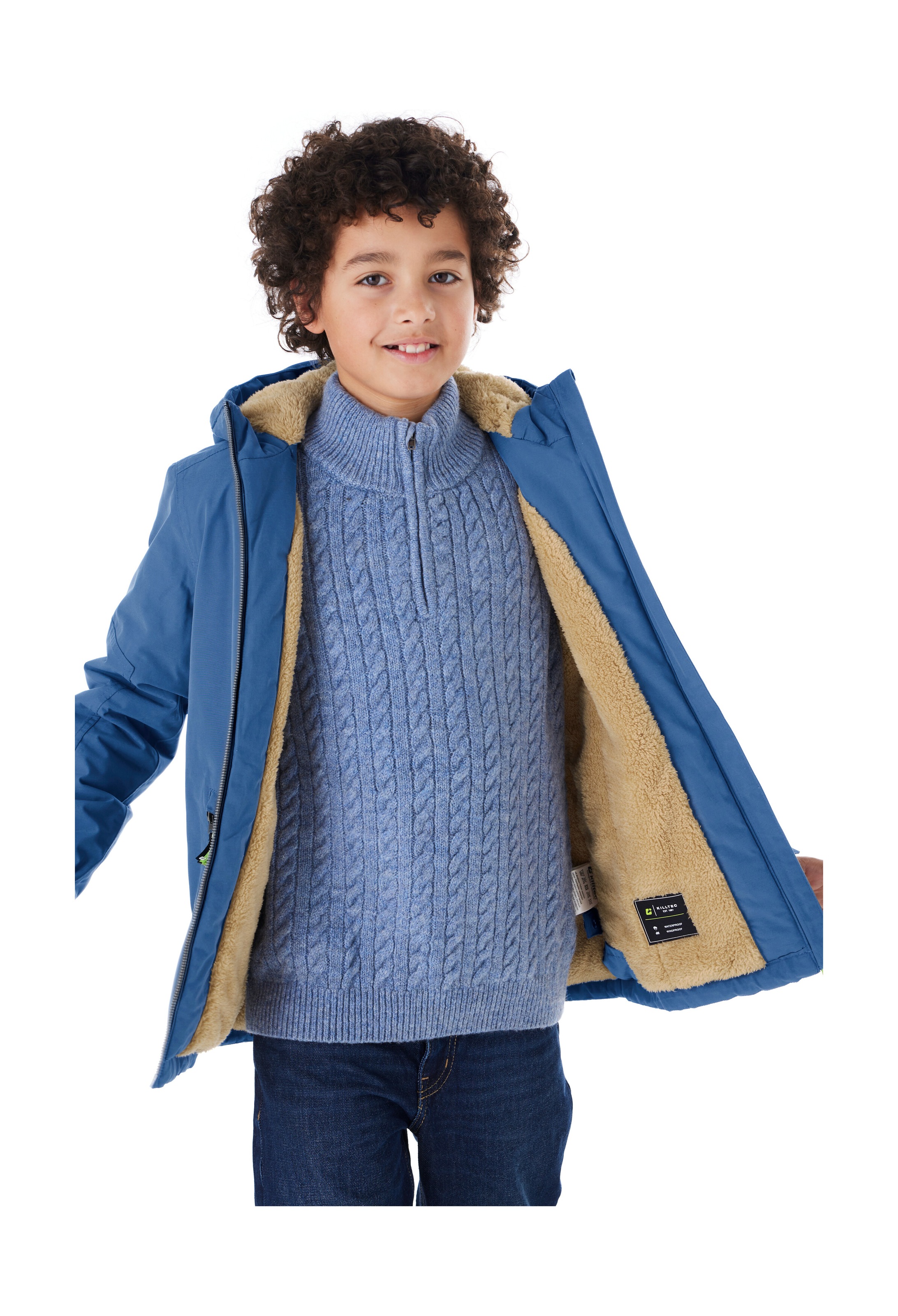 Killtec Funktionsjacke »KOW 377 BYS JCKT« Wasserdichte Funktionsjacke mit Kapuze, warmem Futter und Kinnschutz