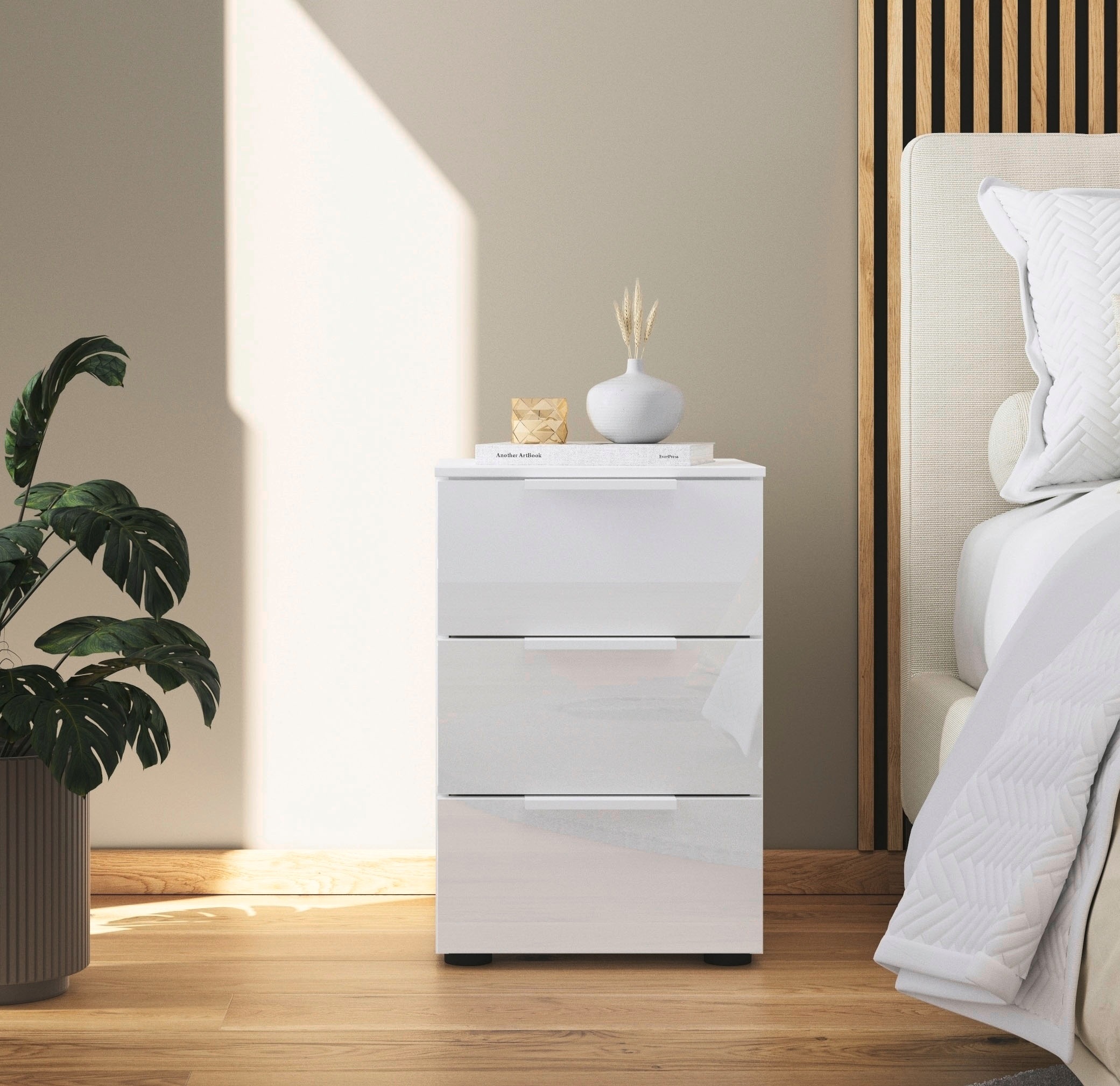 rauch "Nachttisch Nachtschrank Nachtkonsole FLIPP mit Glasfront" Breite 40 günstig online kaufen