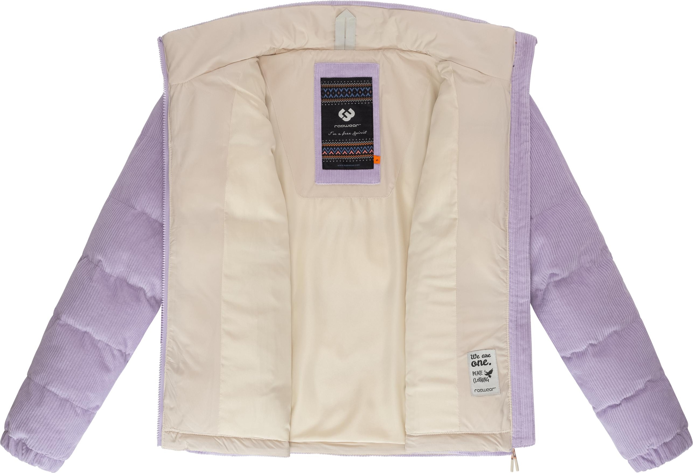 Ragwear Cordjacke »Uxia«, ohne Kapuze, Modische Damen Jacke in Cord mit wärmenden Innenfutter