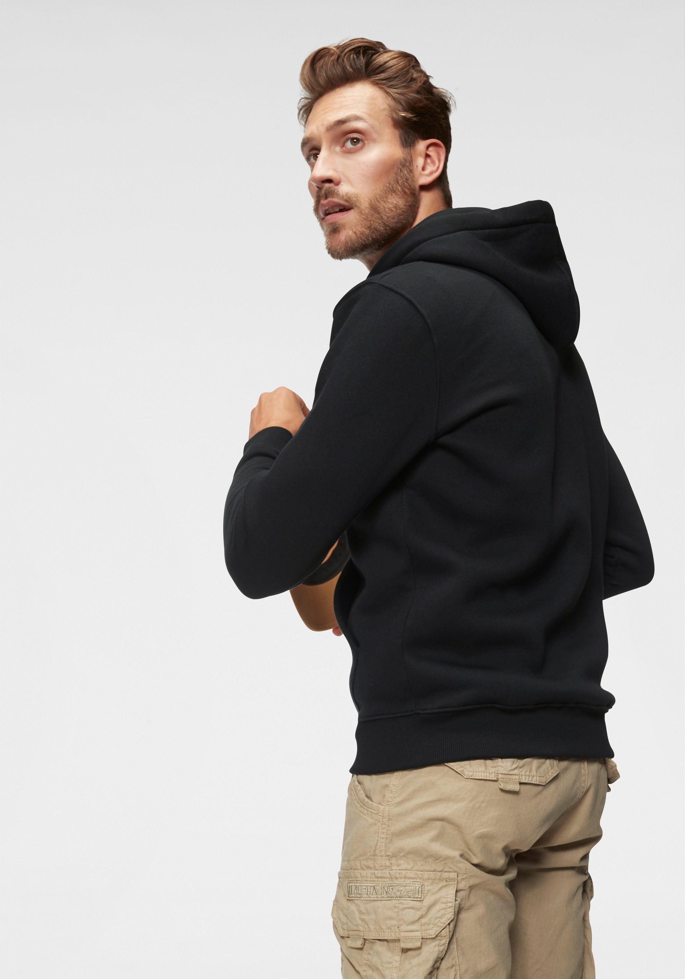 Alpha Industries Kapuzensweatjacke "BASIC ZIP HOODY" Baumwollmischung, regu günstig online kaufen