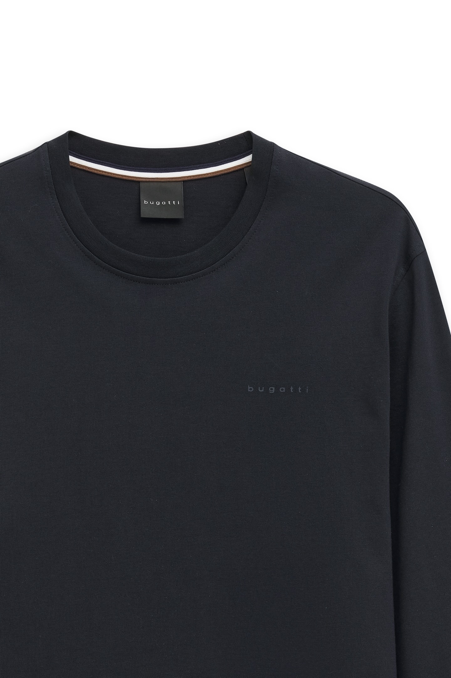 bugatti Longsweatshirt »Rundhals«, im Modern Fit aus Baumwolle