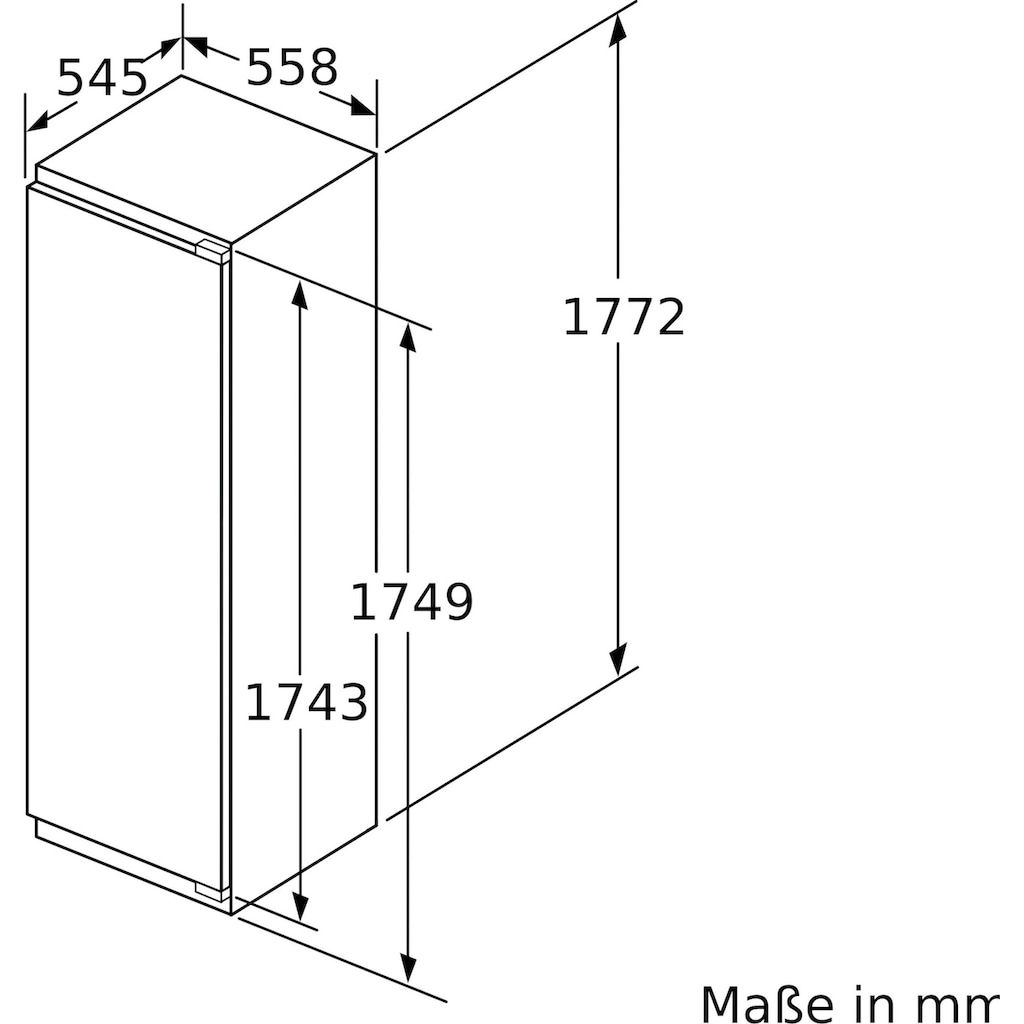 SIEMENS Einbaugefrierschrank »GI81NACF0«, iQ500, 177,2 cm hoch, 55,8 cm breit