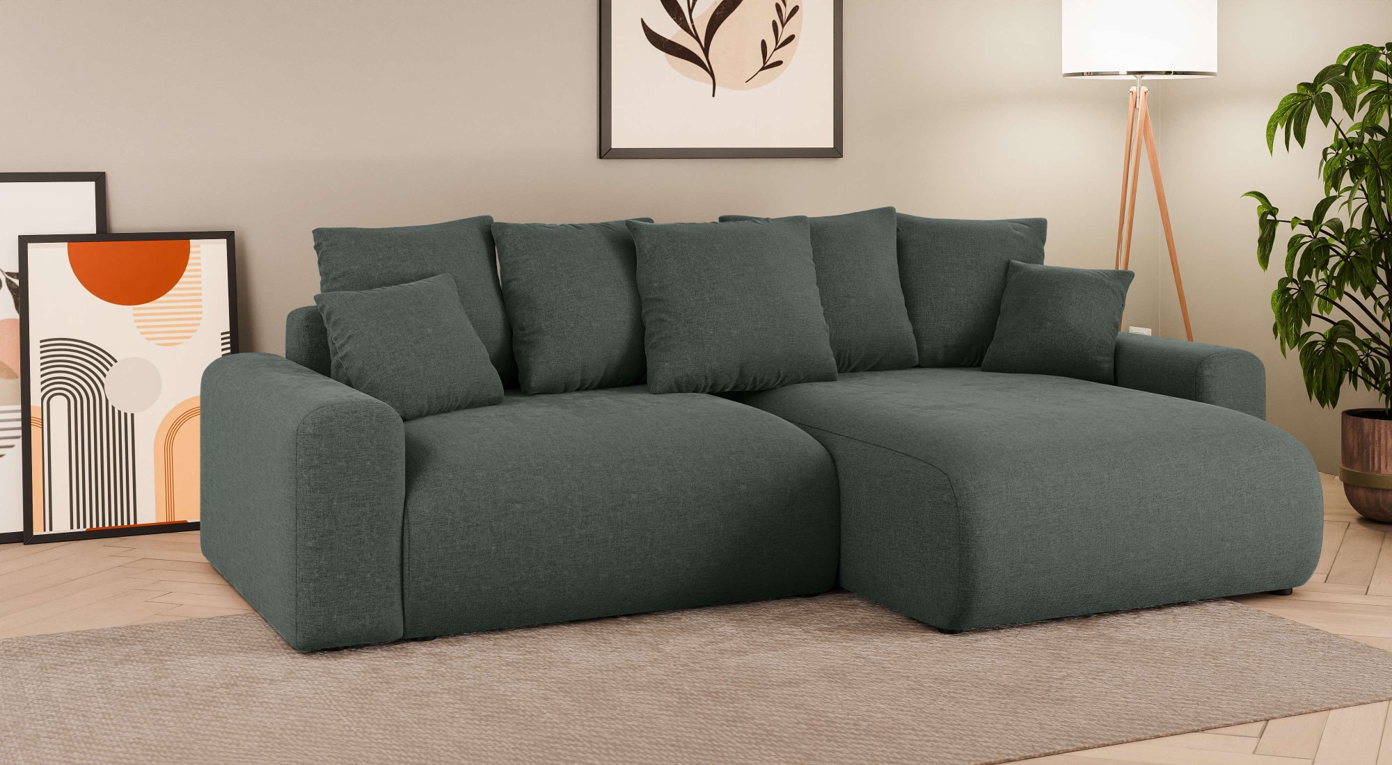 Home affaire Ecksofa "LAKESIDE klein mit Bettfunktion und Bettkasten, B/T/H günstig online kaufen
