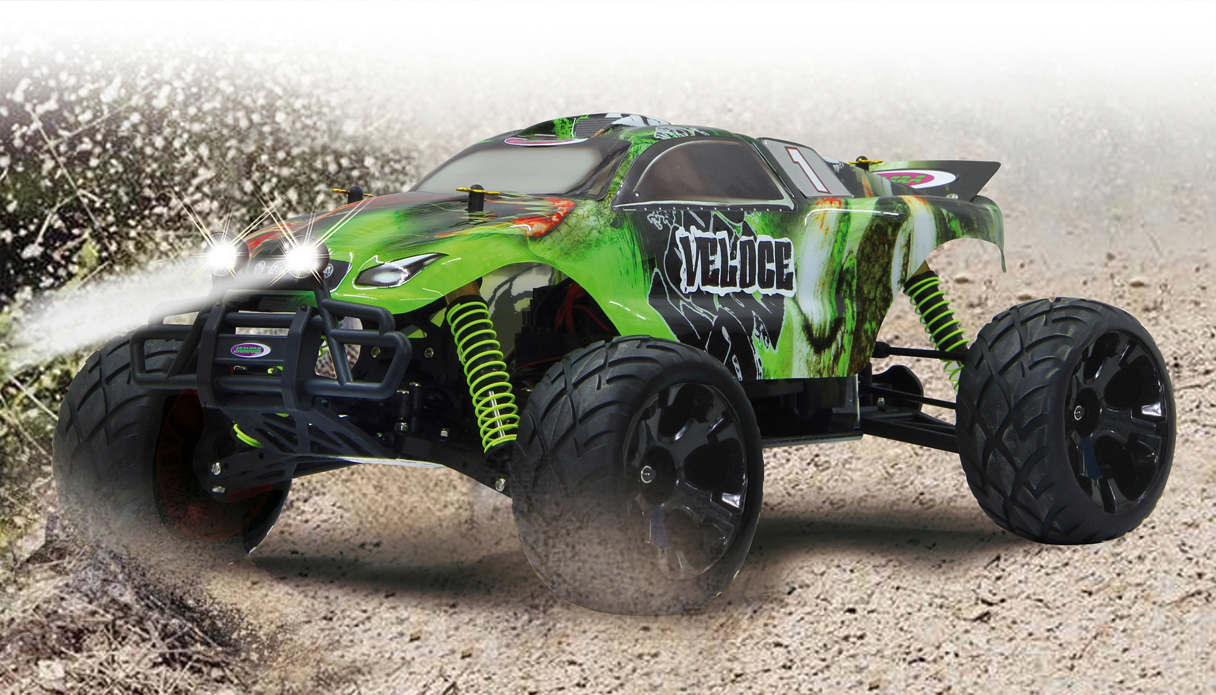 Jamara RC-Monstertruck »Veloce Monstertruck 4WD«, 1:10, 2,4 GHz, mit LED