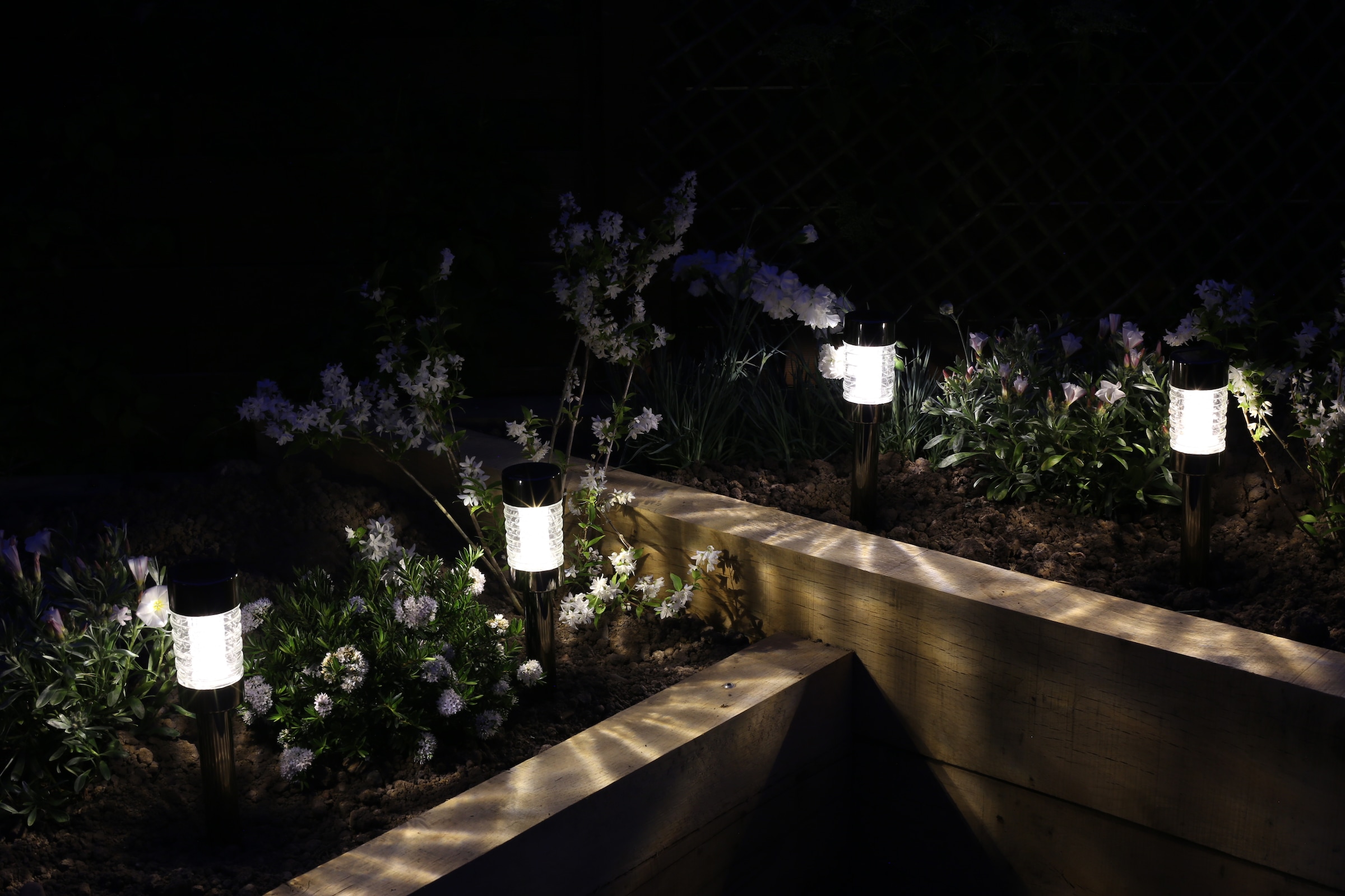 LUXFORM Gartenleuchte »Solar-Gartenleuchten - Rennes - 3 St - Anthrazit«, Leuchtmittel LED-Modul | LED fest integriert, Ganzjährig Solar