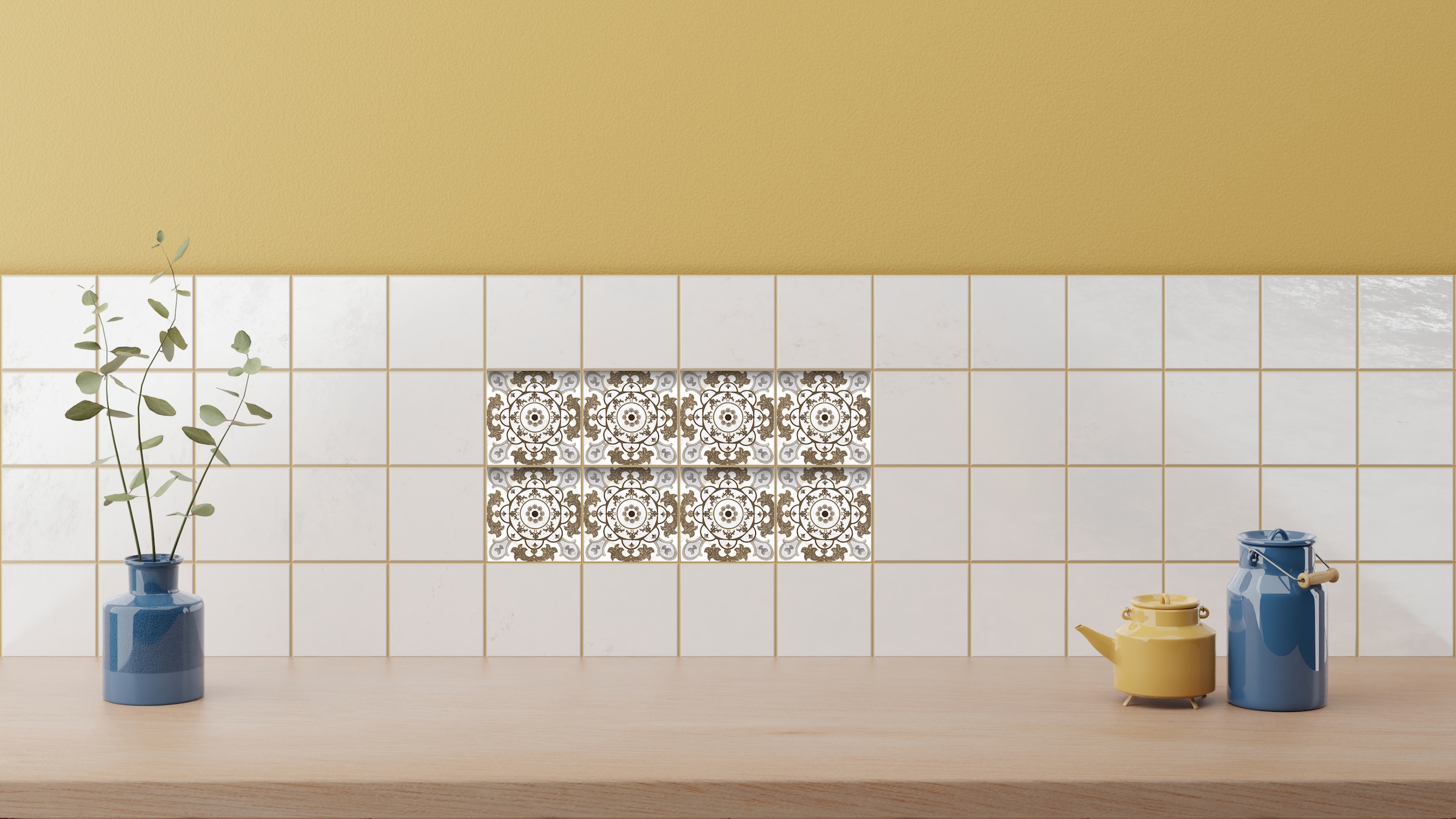 queence Fliesenaufkleber »Mosaik Muster« Stickerfliesen, selbstklebend, Sticker, 12er Set