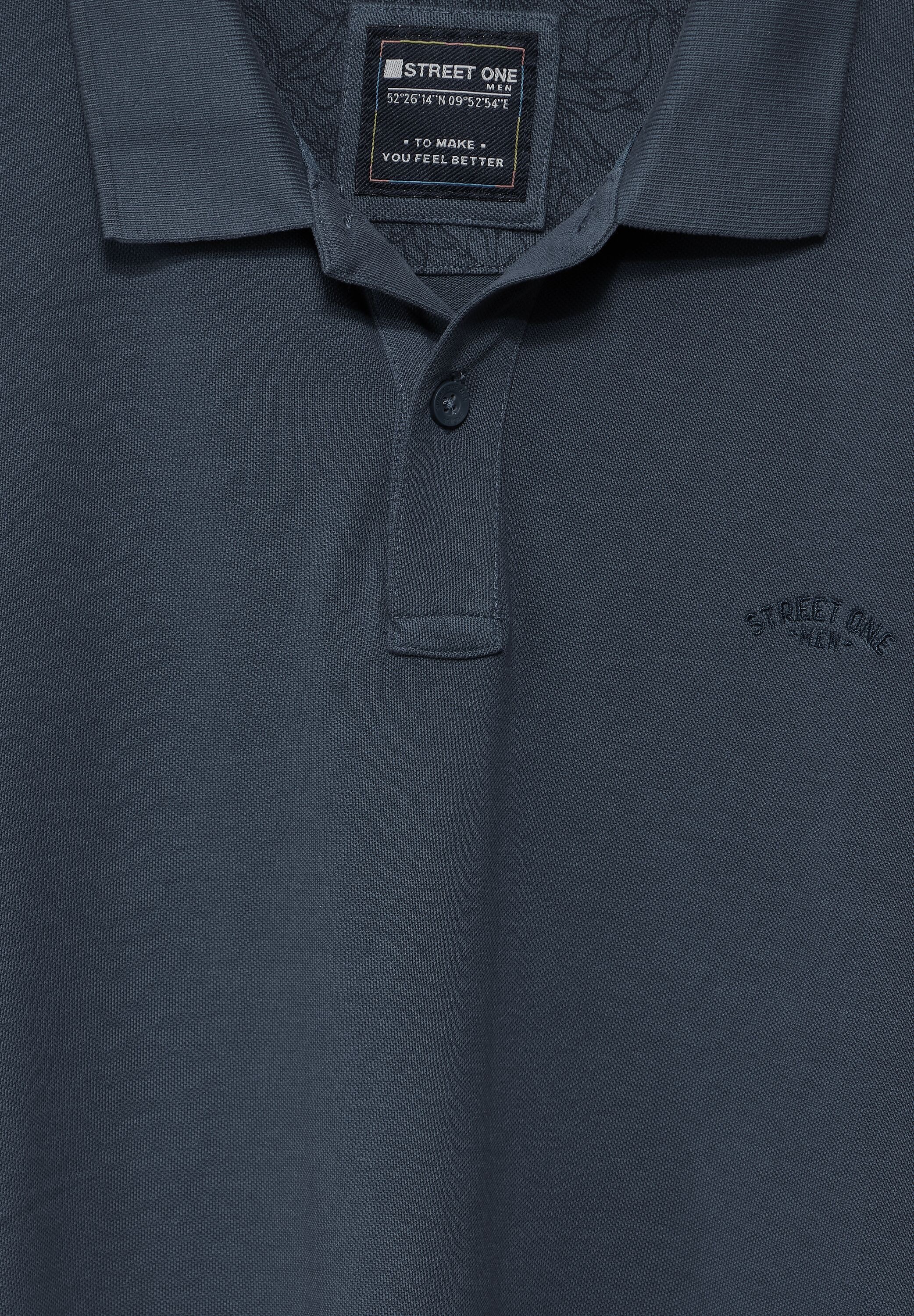 STREET ONE MEN Poloshirt, aus reiner Baumwolle