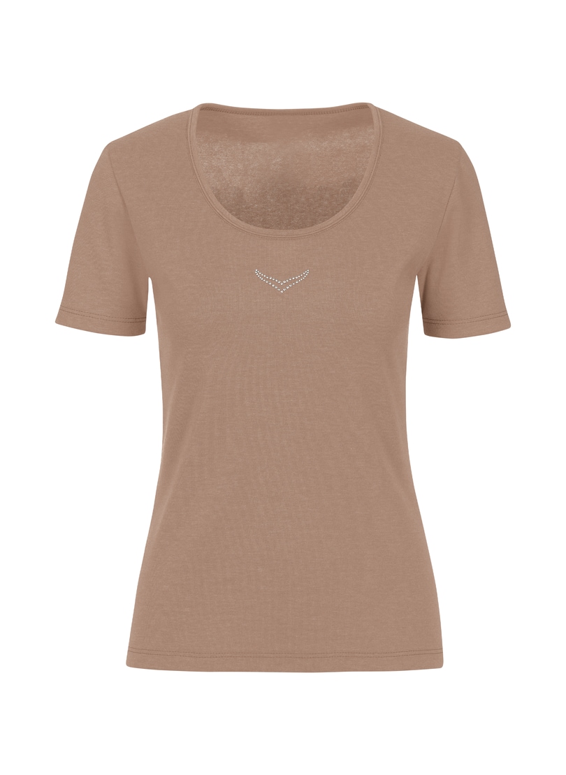 Trigema T-Shirt »TRIGEMA T-Shirt mit Kristallsteinen«, (1 tlg.)