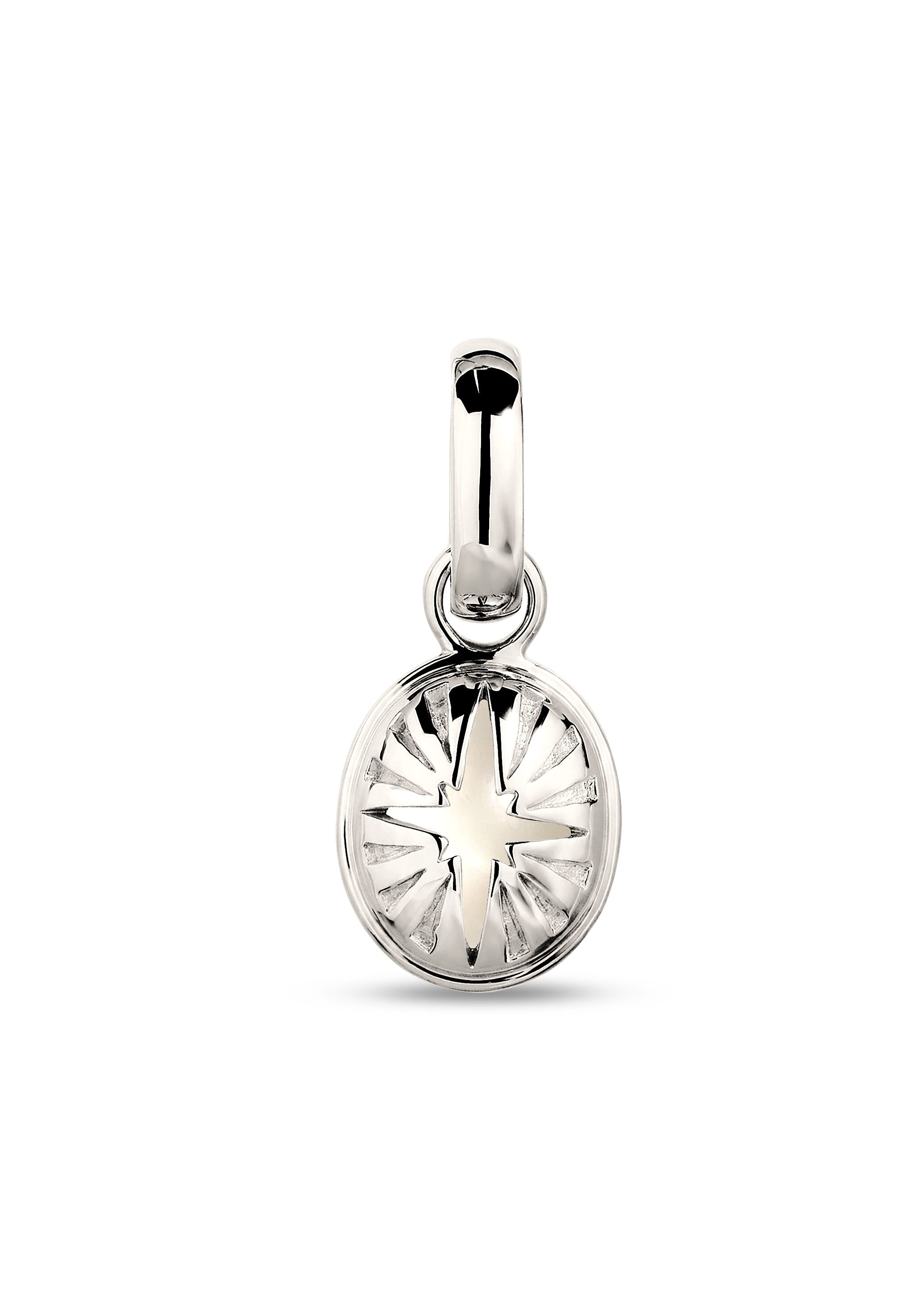 Elli »Charm Stern-Motiv Mondstein Weiß 925 Sterling Silber«