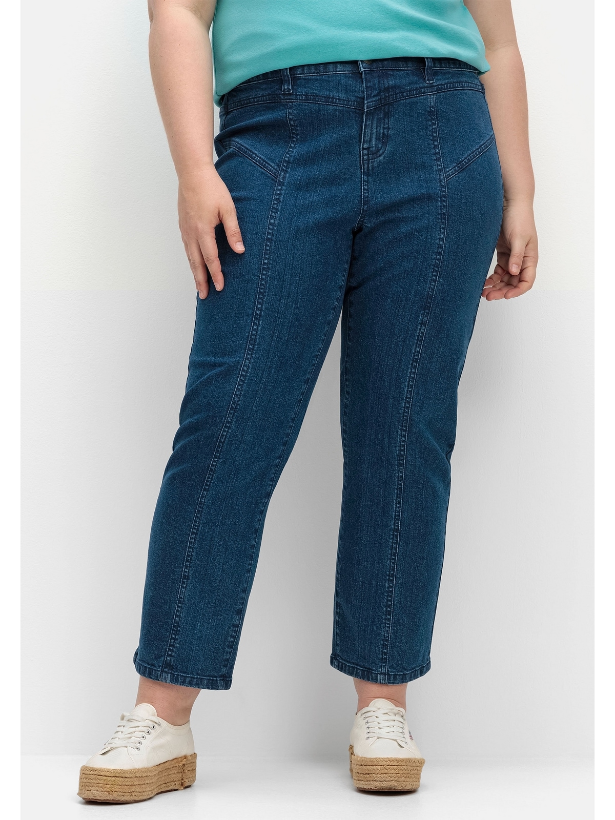 kräftige »Große für Sheego Jeans Oberschenkel sehr PIA bestellen Größen«, Gerade BAUR |