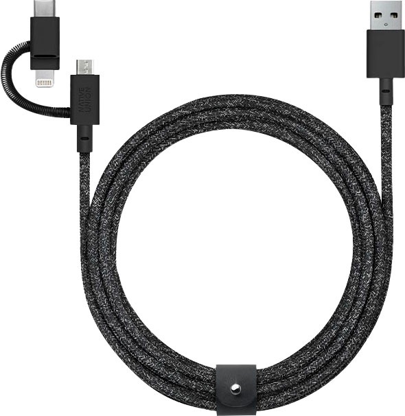 Smartphone-Kabel »Gürtelkabel Universal«, USB Typ A-Micro-USB-Lightning-USB-C, 200 cm