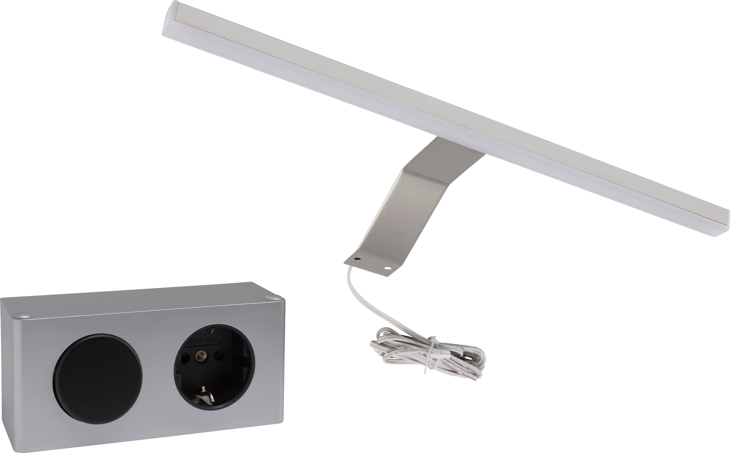 welltime Aufbauleuchte "Lucio" LED-Modul Warmweiß Spiegelschrank Aufsatzleu günstig online kaufen