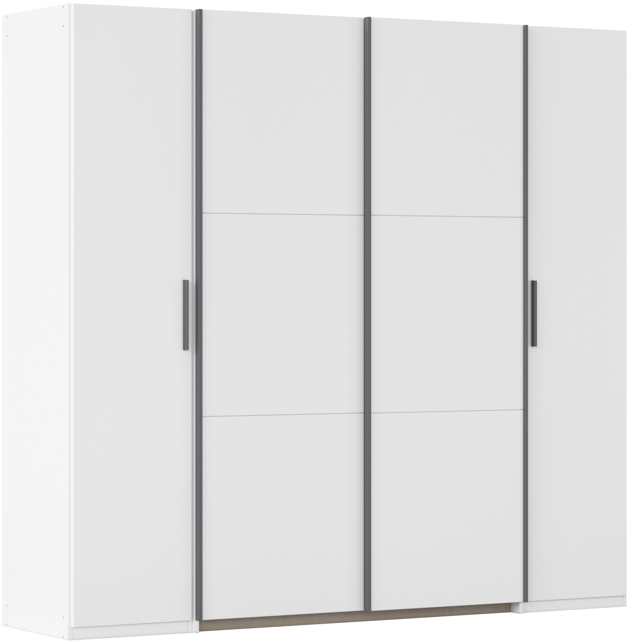 rauch Schwebetürenschrank "Kleiderschrank Drehtürenschrank Schrank Garderobe KRONACH" in 3 Ausstattungen BASIC/CLASSIC/PREMIUM, Breiten 225/268/311/354 cm, mit Dreh- und Schwebetüren und vielen Einlegeböden MADE IN GERMANY