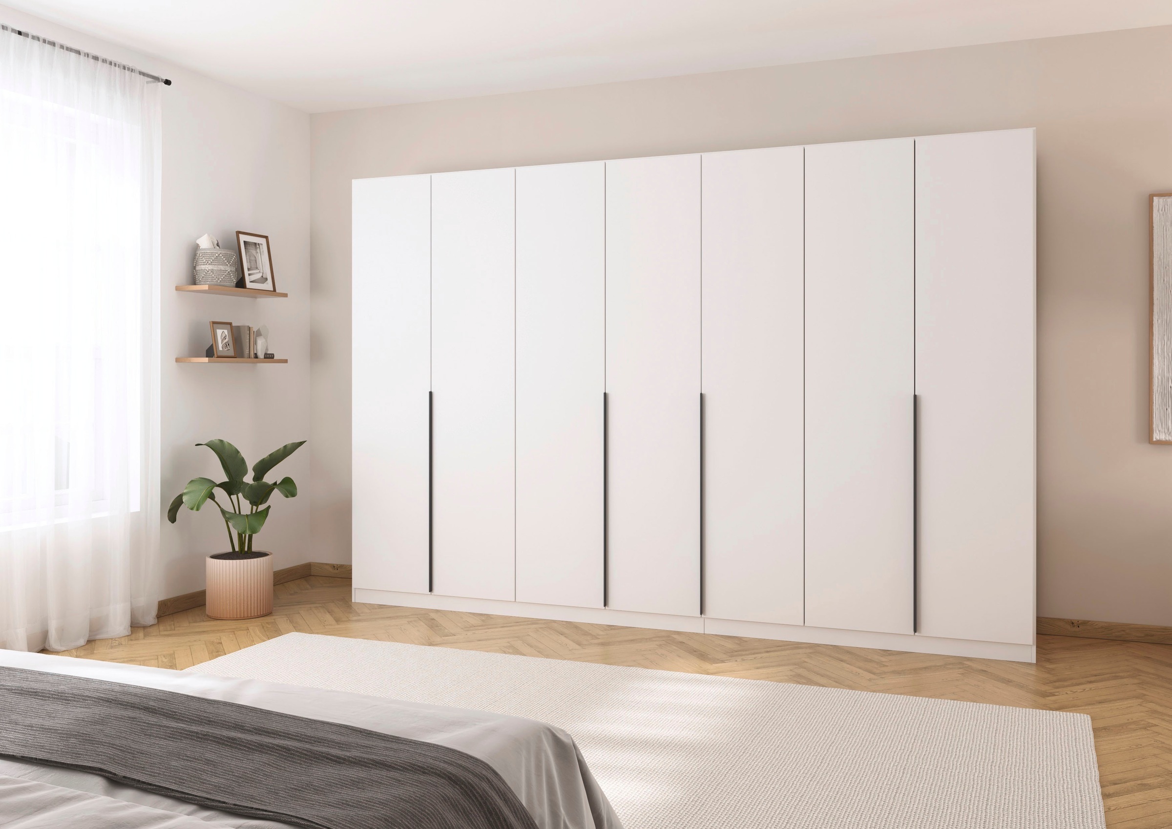 Thumbnail - rauch Drehtürenschrank "Kleiderschrank Schrank Garderobe AGORDO TOPSELLER Schlafzimmer" in zwei Griff-Farben, Breiten 91...