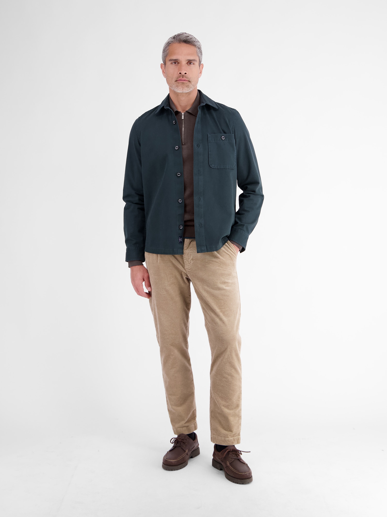 LERROS Langarm-Poloshirt »Flexibles Langarmpolo aus Baumwollmix mit Reißverschluss«