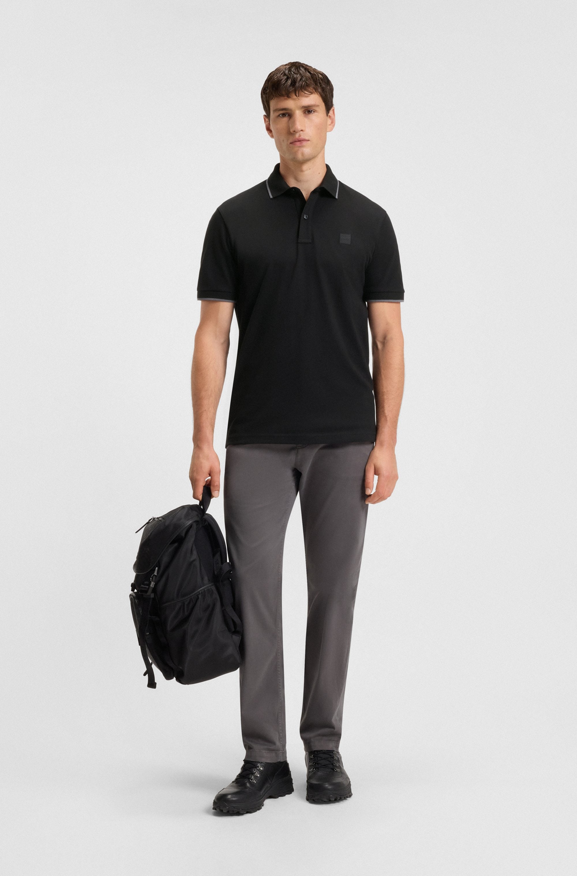 BOSS ORANGE Poloshirt »Passertip« mit BOSS Logo-Badge