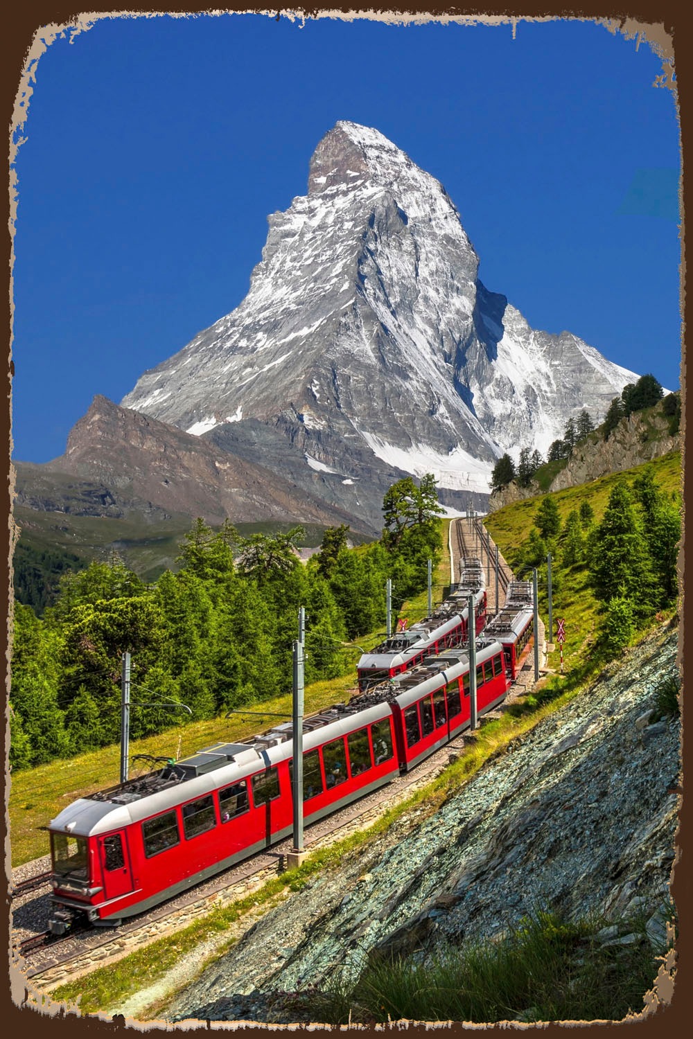 queence Metallbild "Matterhorn Express", Schriftzüge, (1 St.), Stahlschilde günstig online kaufen