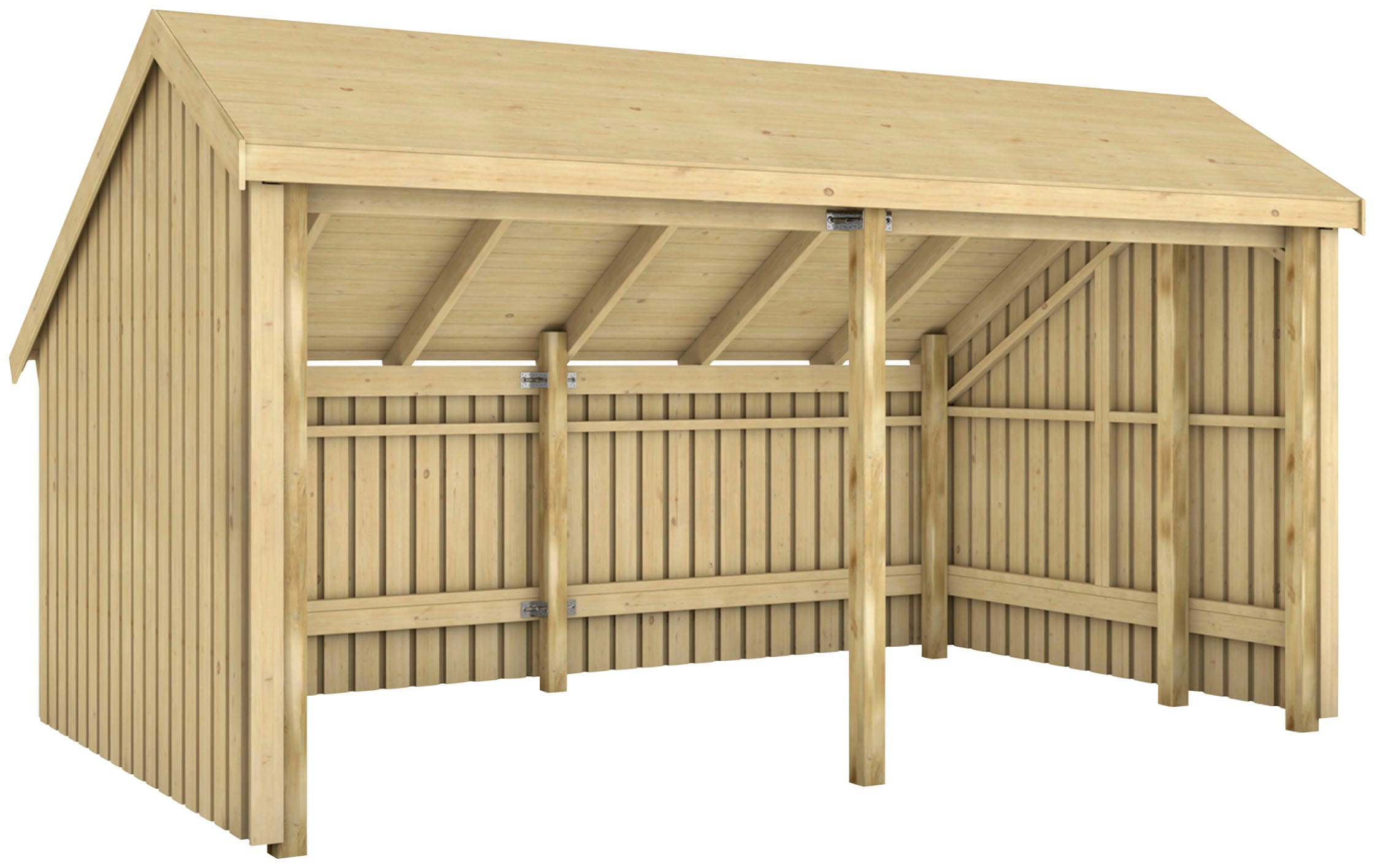 PLUS Gartenhaus "Multi" Gartenhaus 10,5 m², 2 Module offen, inkl. Dachpappe günstig online kaufen