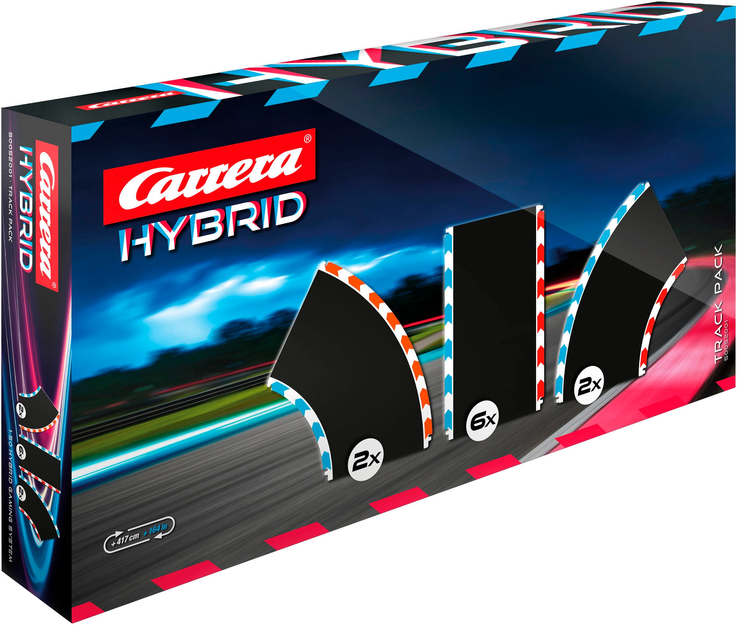 Carrera® Anschlussschiene »Carrera Hybrid Track Pack 1, 10-teilige Rennstrecken-Erweiterung«, (Set, 10 tlg.)