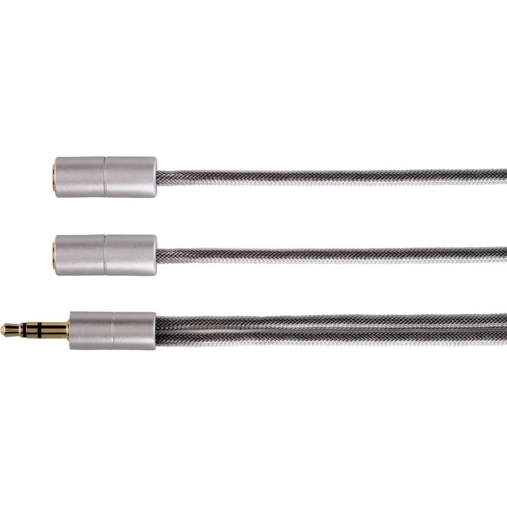 Hama Audio-Kabel »Klinkenstecker Klinkenkabel Kopfhörer Adapter (15 cm) 3,5 mm«, 3,5-mm-Klinke, 3,5-mm-Klinke, 10 cm