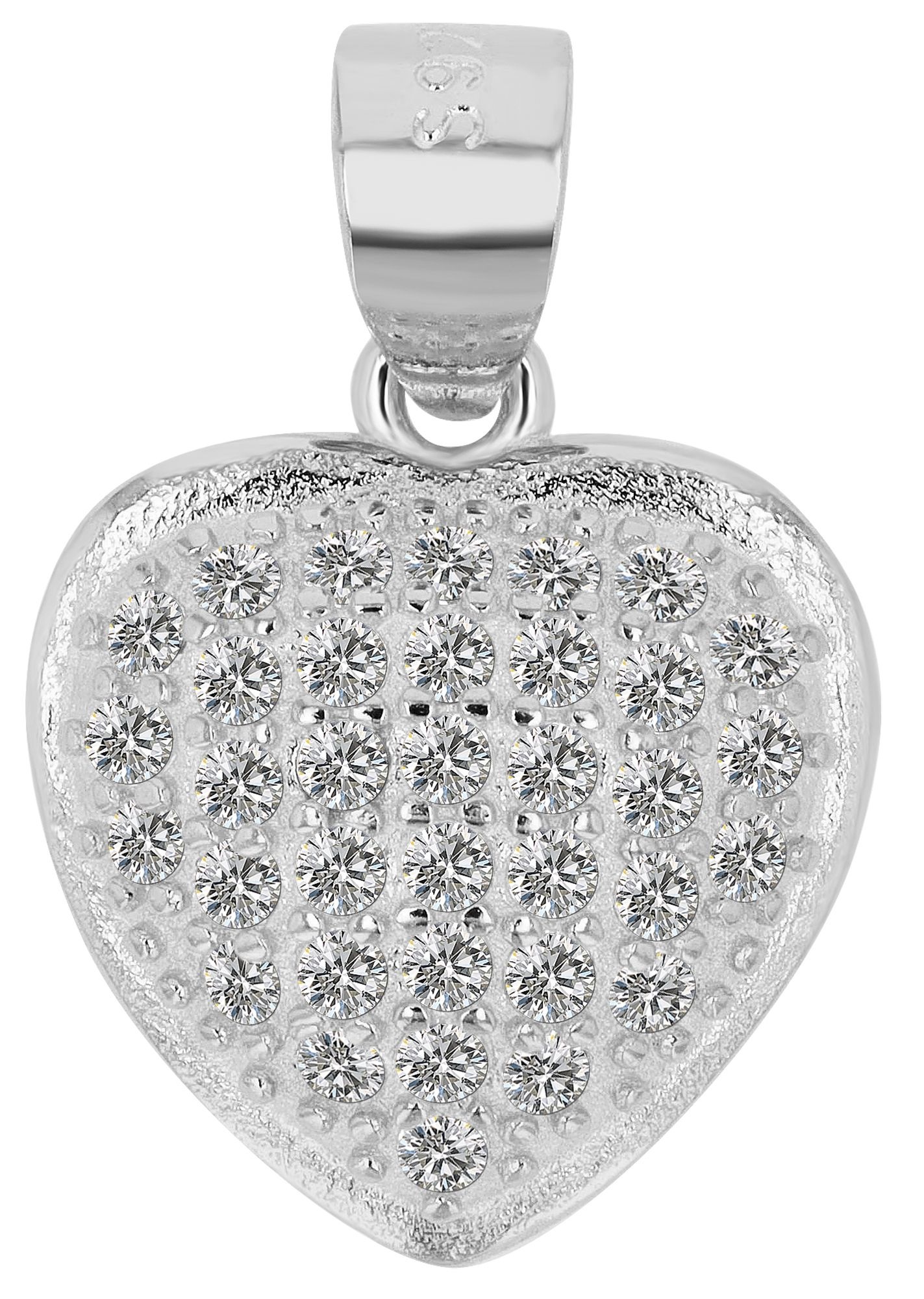 Adelia´s Kettenanhänger »Damen Anhänger – Herzanhänger aus 925 Silber«  Geschenkidee: zeitlos und vielseitig