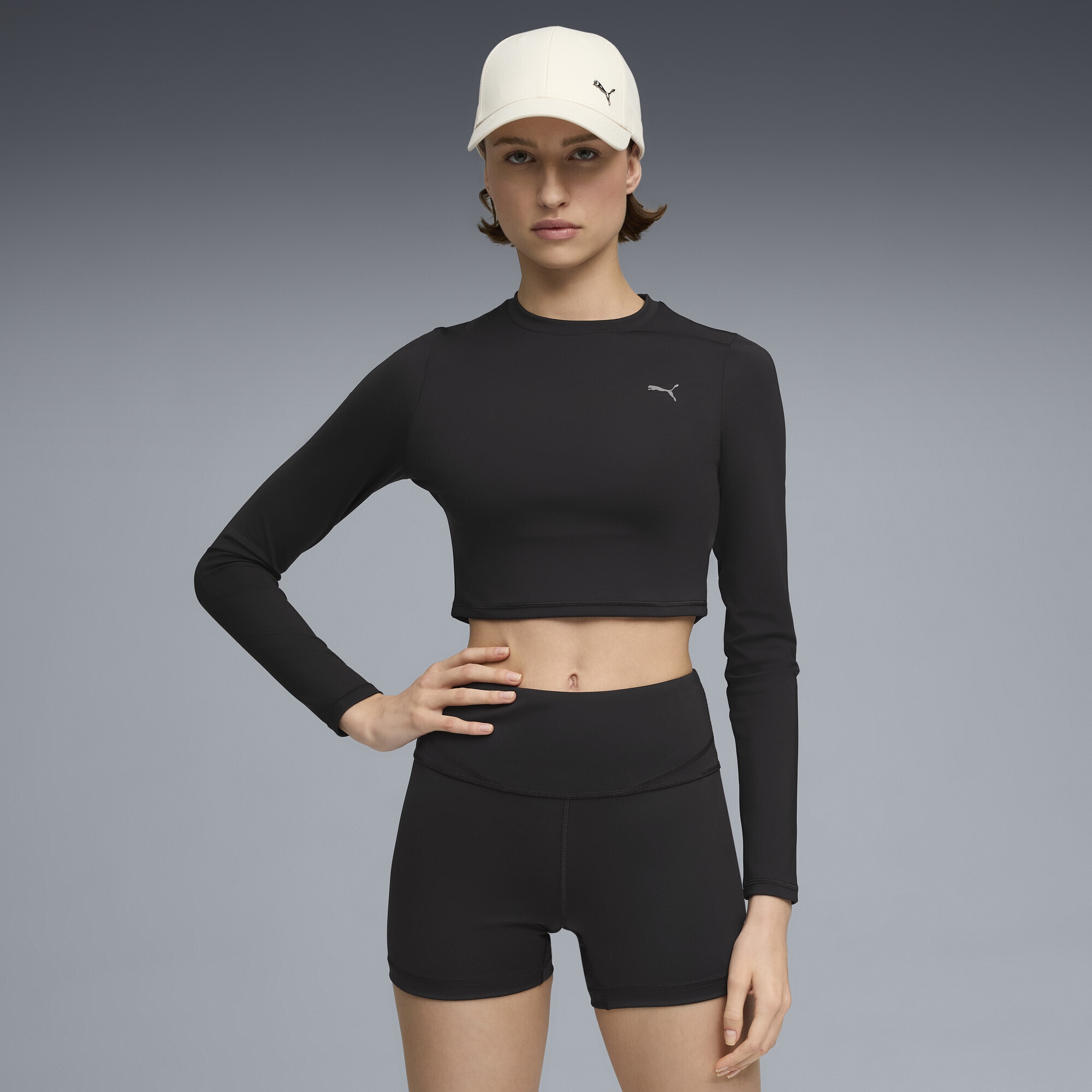 PUMA Trainingsshirt »PUMA SHAPE Cropped Langarm-Top Damen«