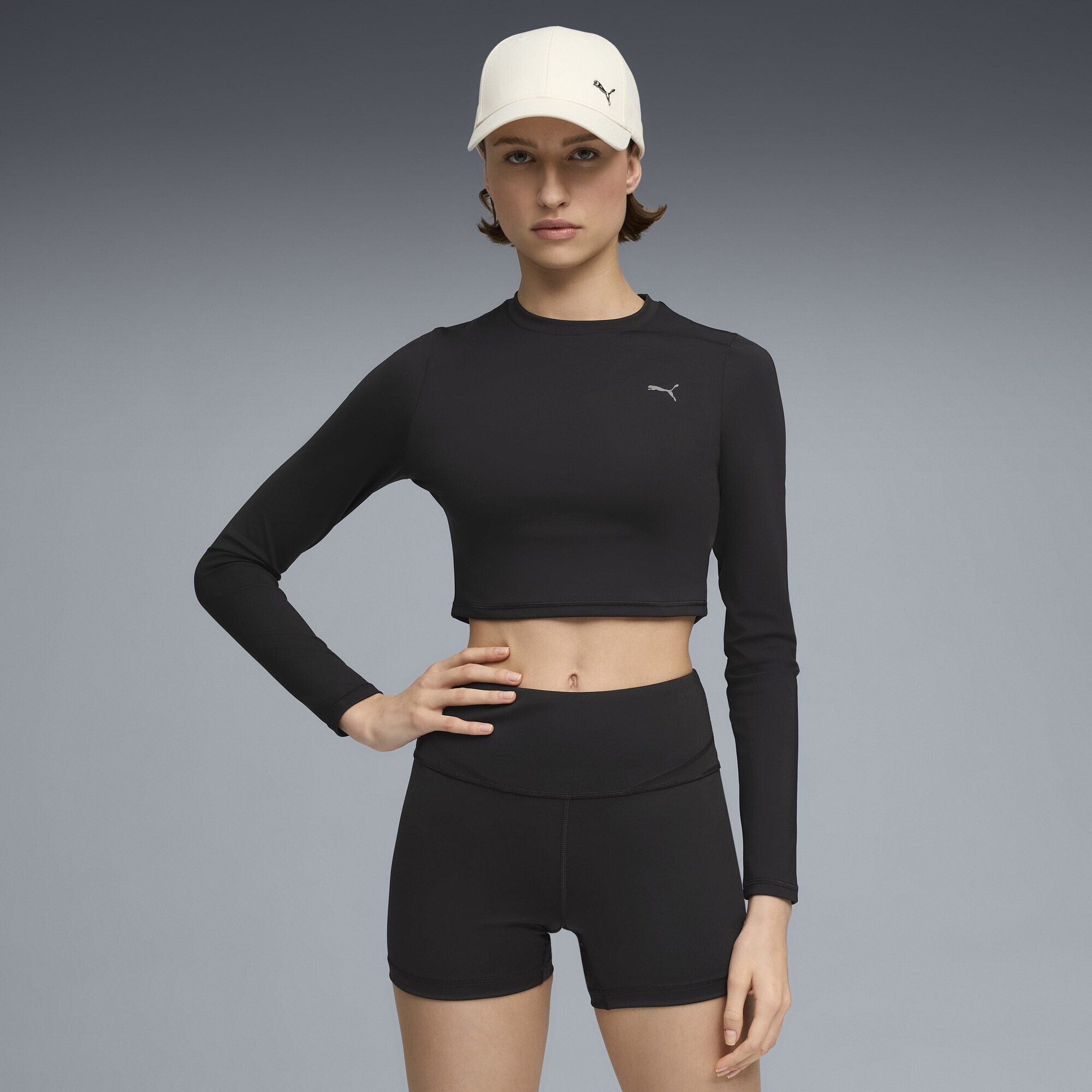 PUMA Trainingsshirt "PUMA SHAPE Cropped Langarm-Top Damen" günstig online kaufen