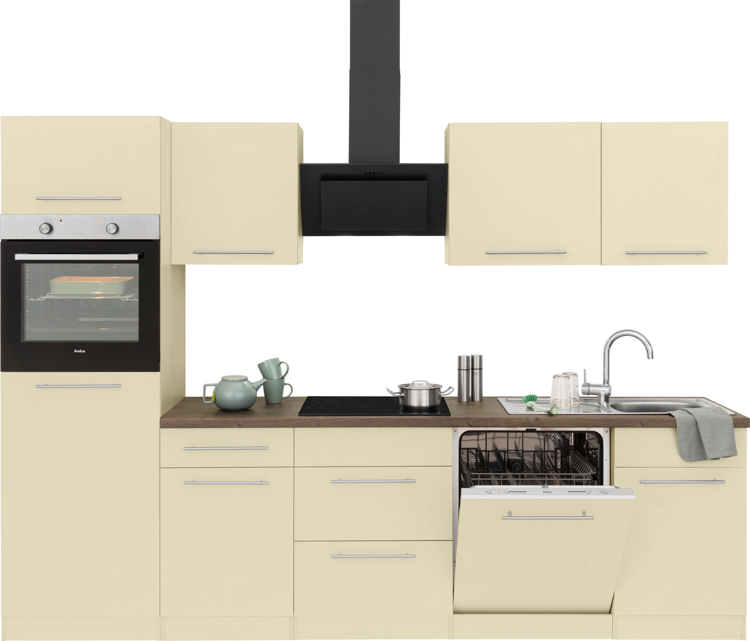 wiho Küchen Küchenzeile »Unna« mit E-Geräten, Breite 280 cm