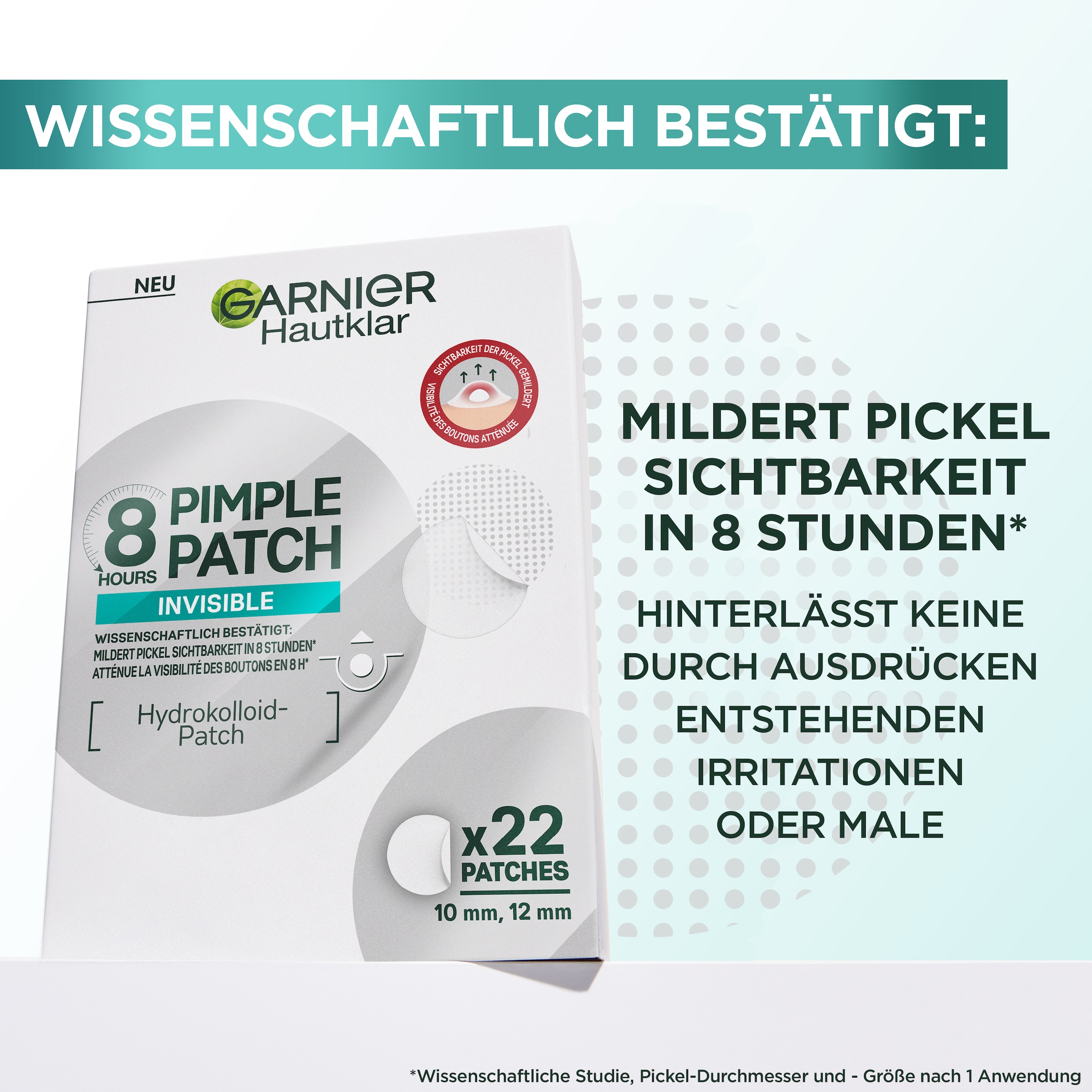 GARNIER Pflegestift »Garnier 8H Invisible Pimple Patch«