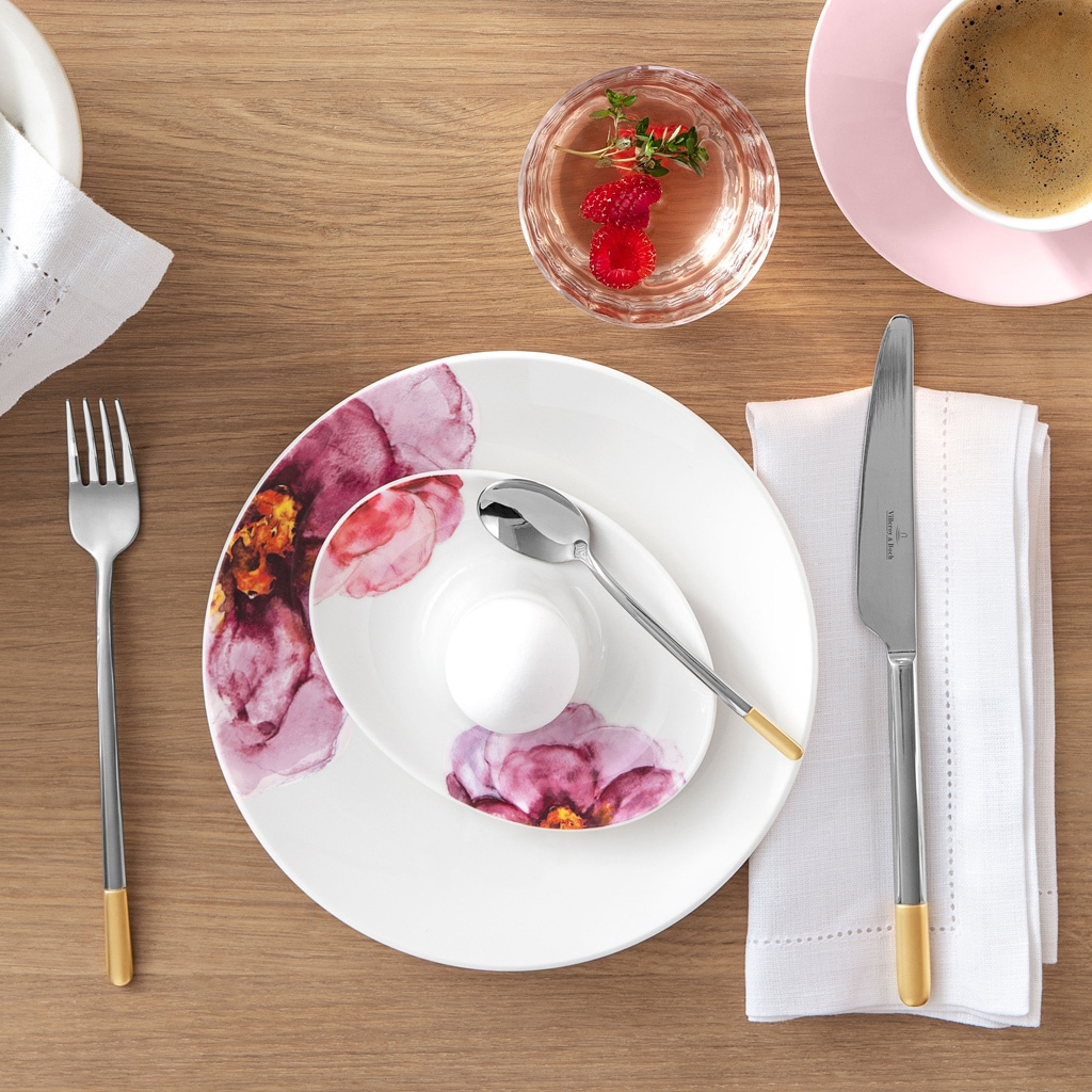 Villeroy & Boch Geschirr-Set »Frühstücks-Set Rose Garden 8er Set weiß-rosa«