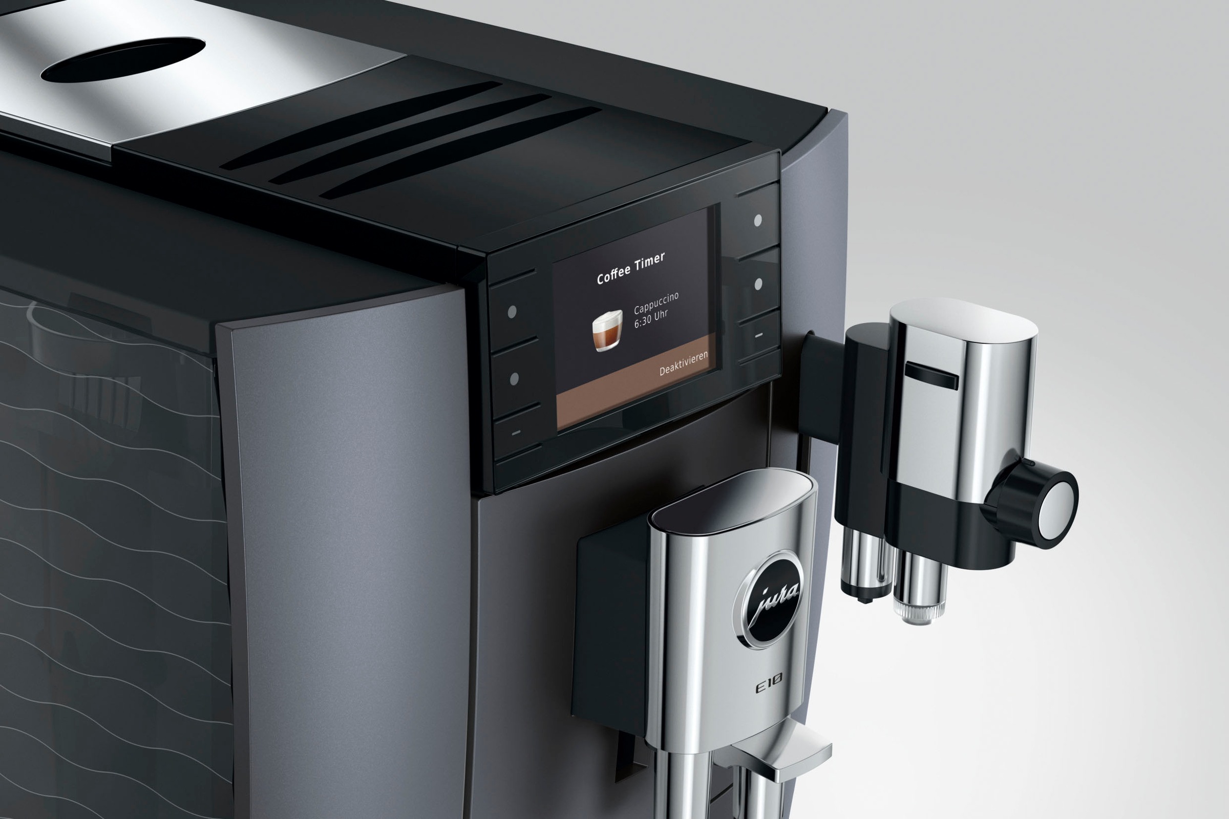 JURA Kaffeevollautomat »15743 E10 (EA), Onyx Grey« 36 Spezialitäten, Light & Cold Brew & Sweet Foam