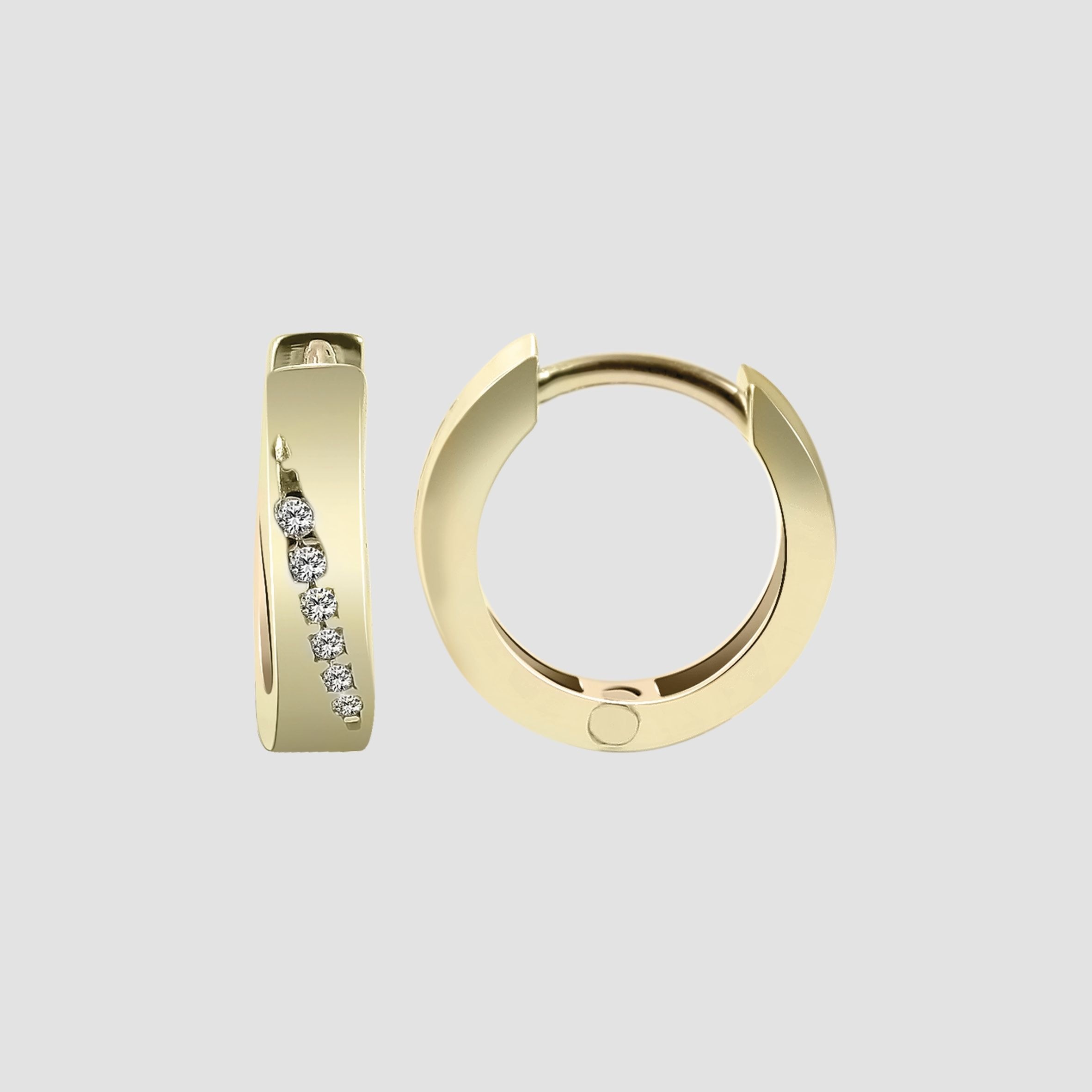 Adelia´s Klappcreolen "Ohrringe – Klappcreole aus 375 Gold mit Zirkonia" Geschenkidee: zeitlos und vielseitig