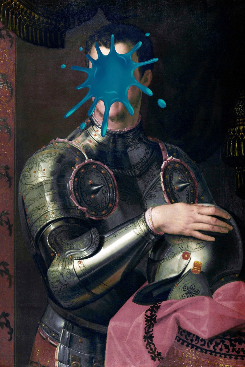 queence Acrylglasbild "Ritter mit Farbklecks" Bilder von Männern  Formen  G günstig online kaufen