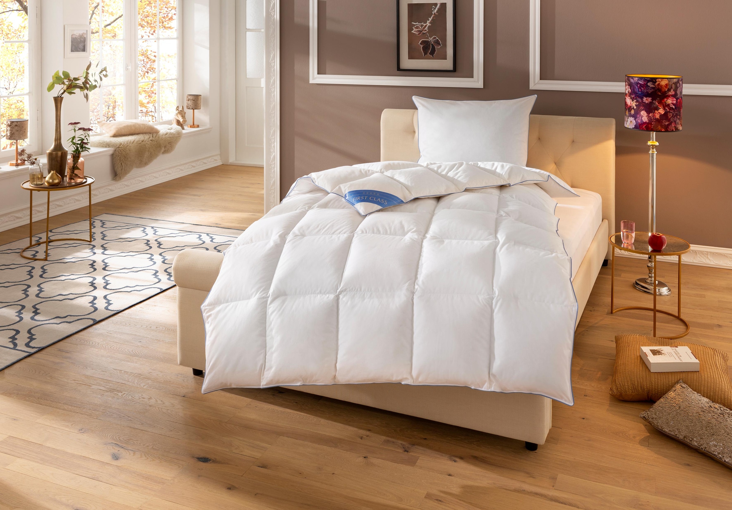 Hanse by RIBECO Daunenbettdecke + Federkissen "Lina" Spitzenqualität zum Su günstig online kaufen