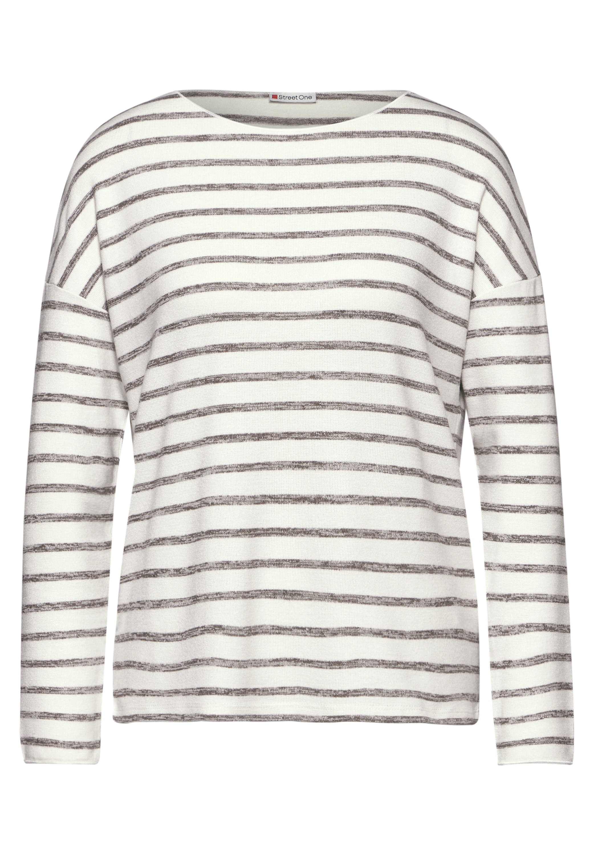 STREET ONE Langarmshirt, aus softem Materialmix