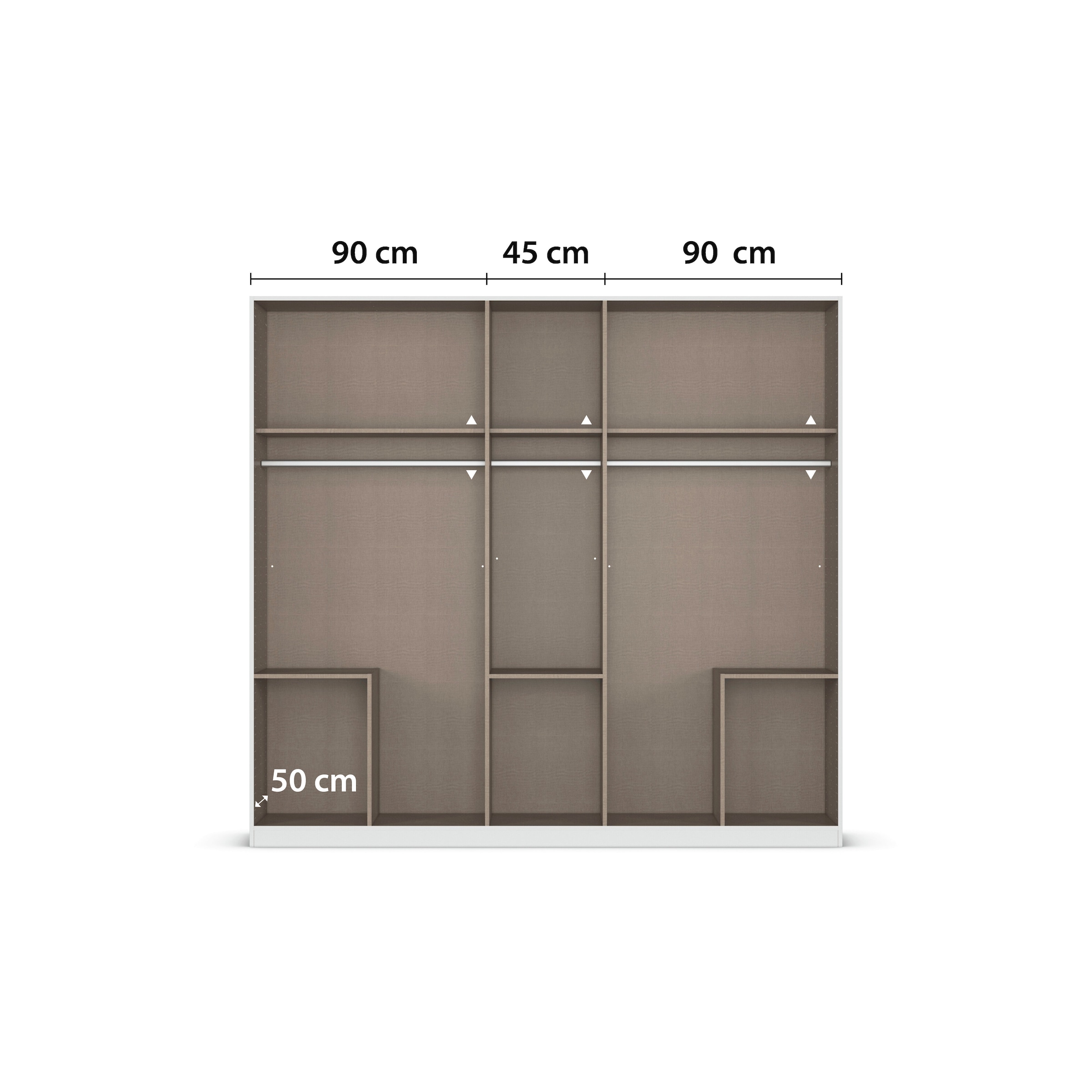 OTTO home Kleiderschrank »Mehrzweckschrank Schrank Schlafzimmer Garderobe Mietswohnung XEELINA« Mehr Flexibilität durch variable Schubladenanordnung MADE IN GERMANY