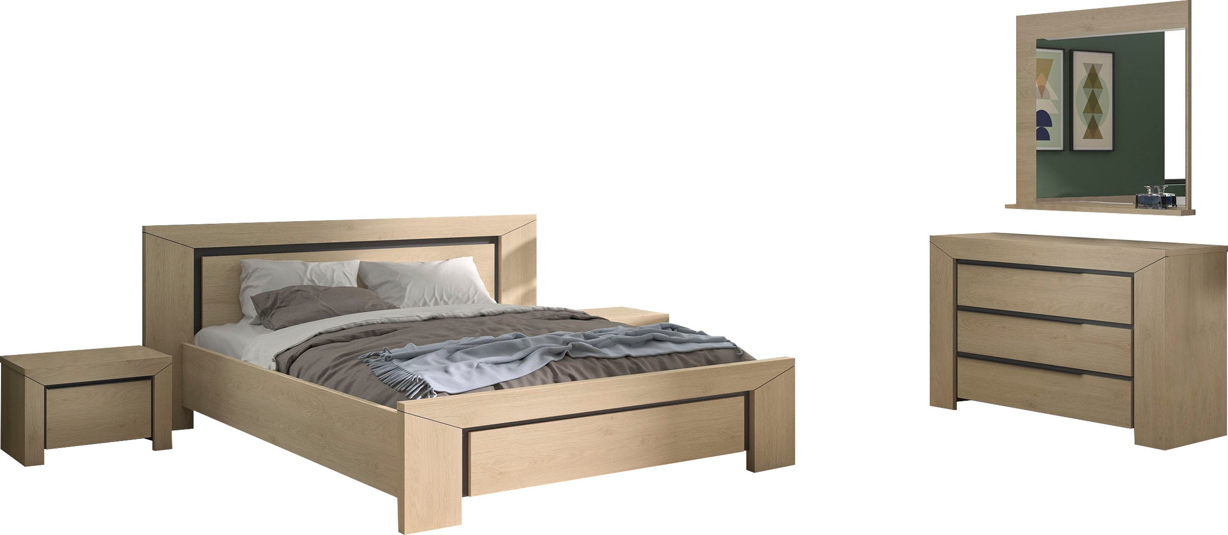 Thumbnail - Gami Jugendzimmer-Set "Brugge" Set, 5 Stk. tlg. In 2 Farben erhältlich