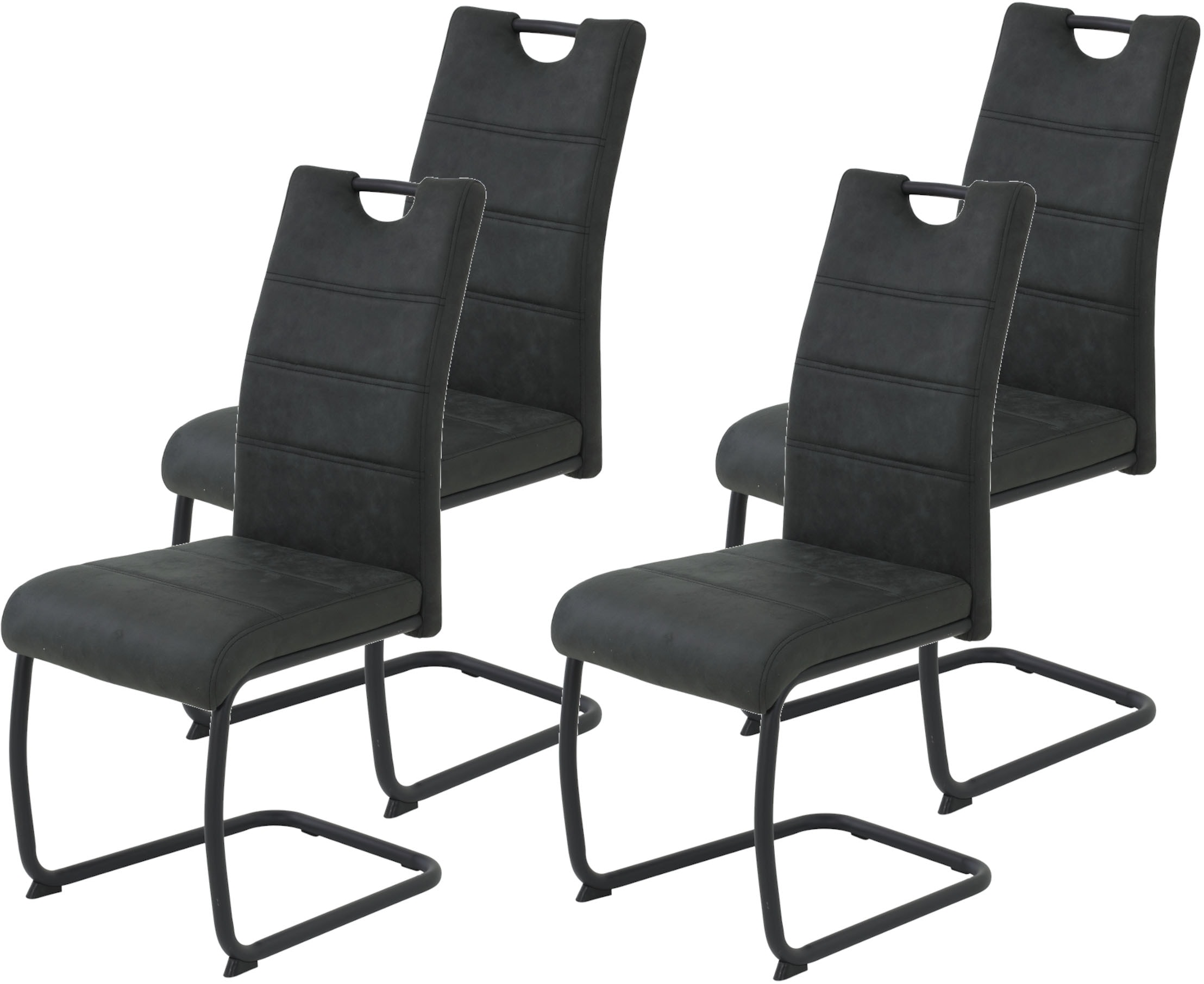 HELA Freischwinger "DUNJA" (Set) 4 Stk.Schwingstuhl; Vintage Optik; mit Gri günstig online kaufen