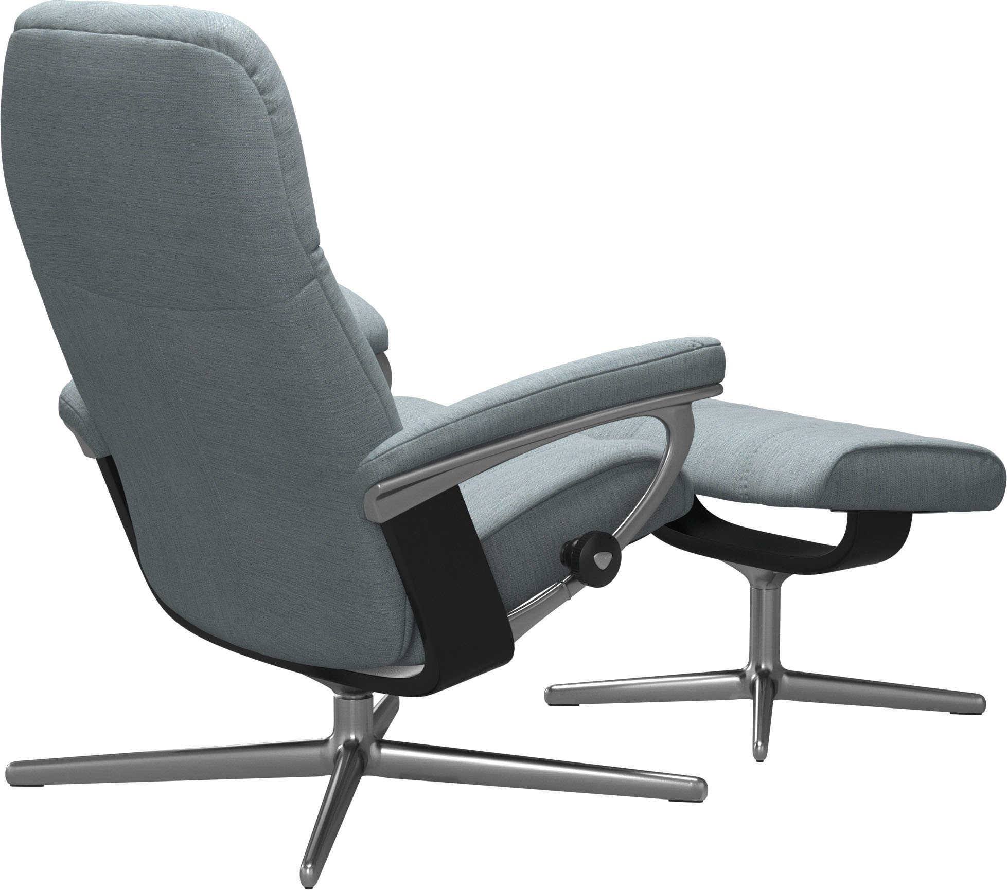Stressless® Relaxsessel »Consul«, (Set, Relaxsessel mit Hocker), mit Hocker, mit Cross Base, Größe S, M & L, Holzakzent Schwarz
