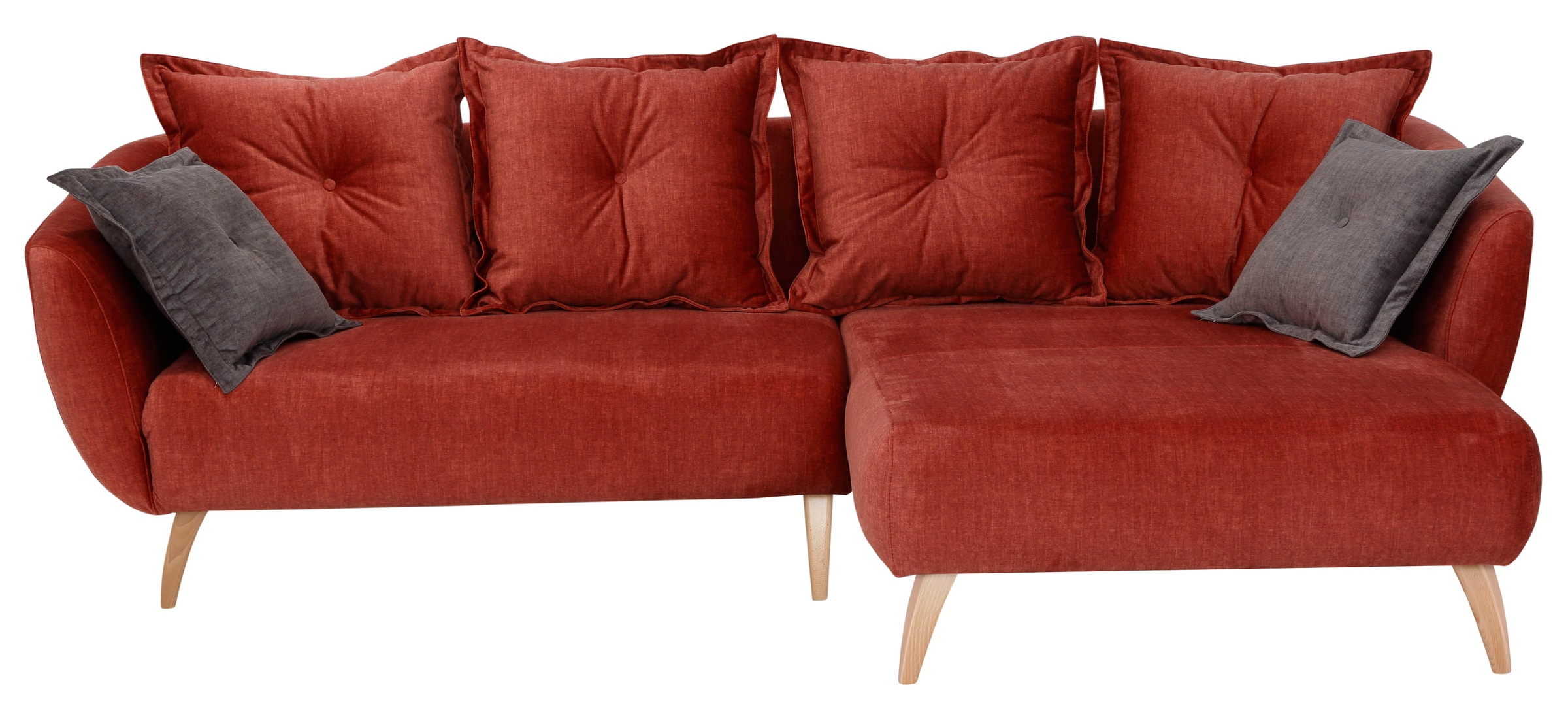 Home affaire Ecksofa »Baggio formschöne Polsterecke, bequem, Breite 277cm, L-Form«, Zierkissen inklusive