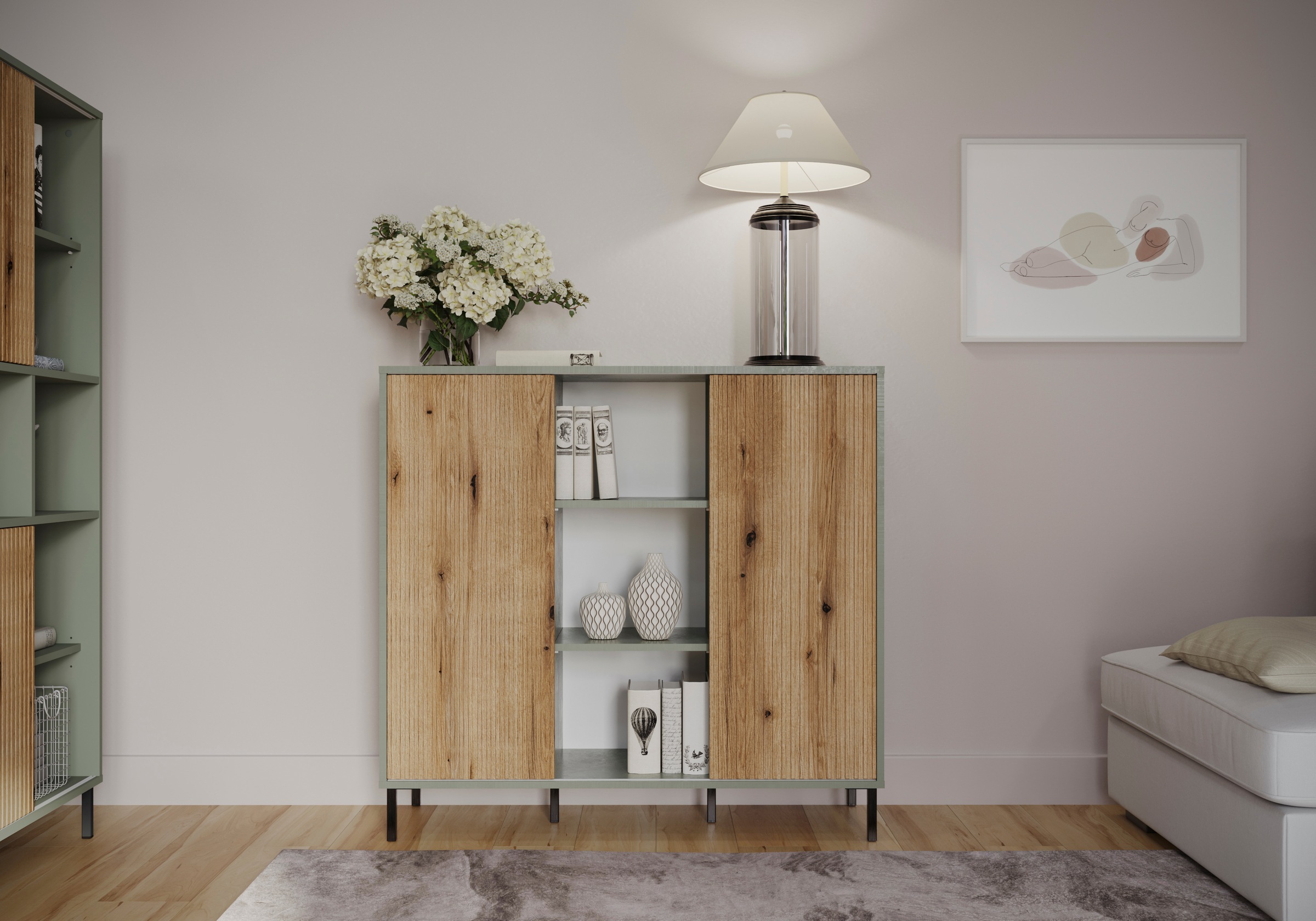 Home affaire Highboard "Pozzi" Höhe ca.105 cm günstig online kaufen