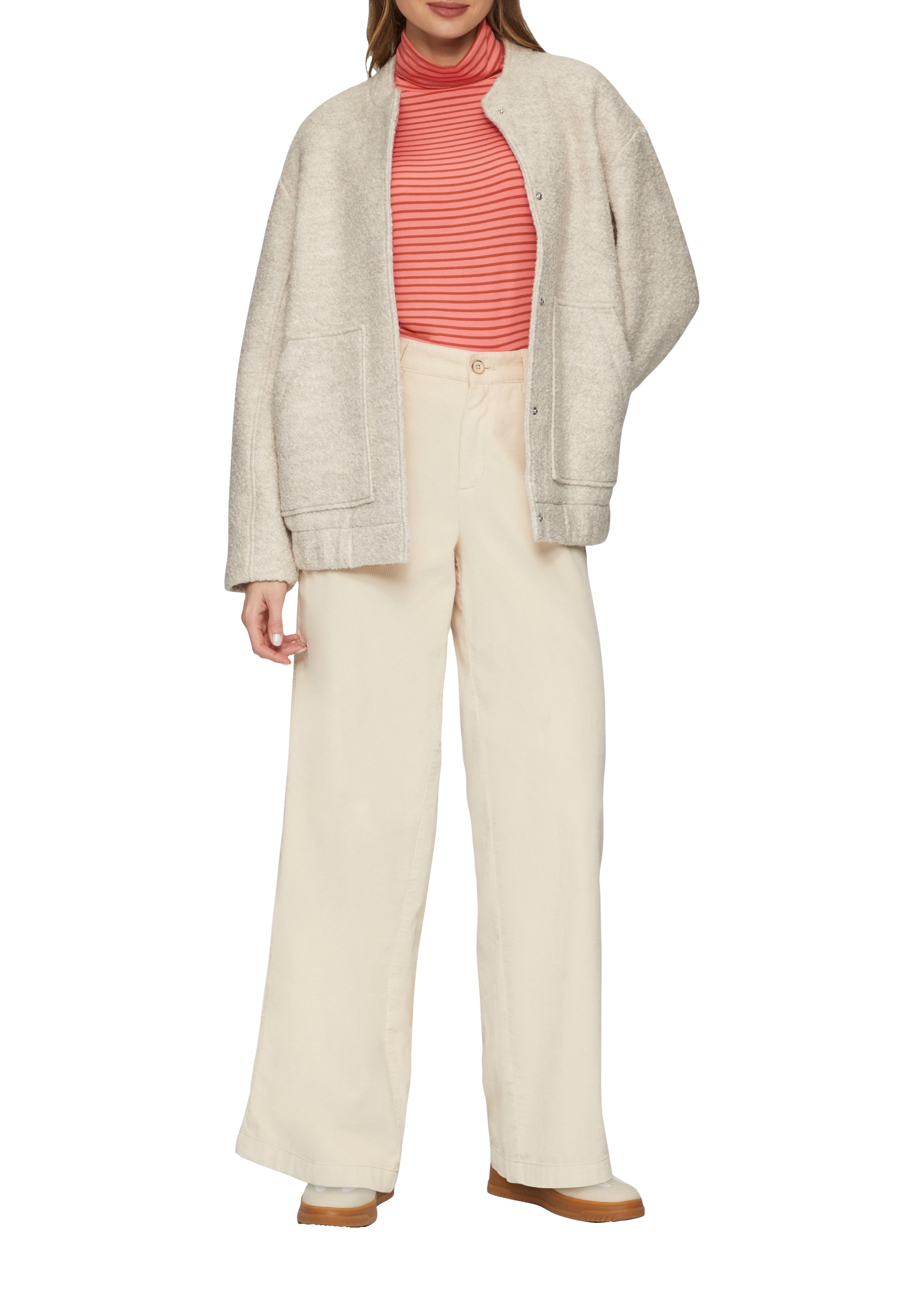 s.Oliver Rollkragenpullover, mit Streifenmuster