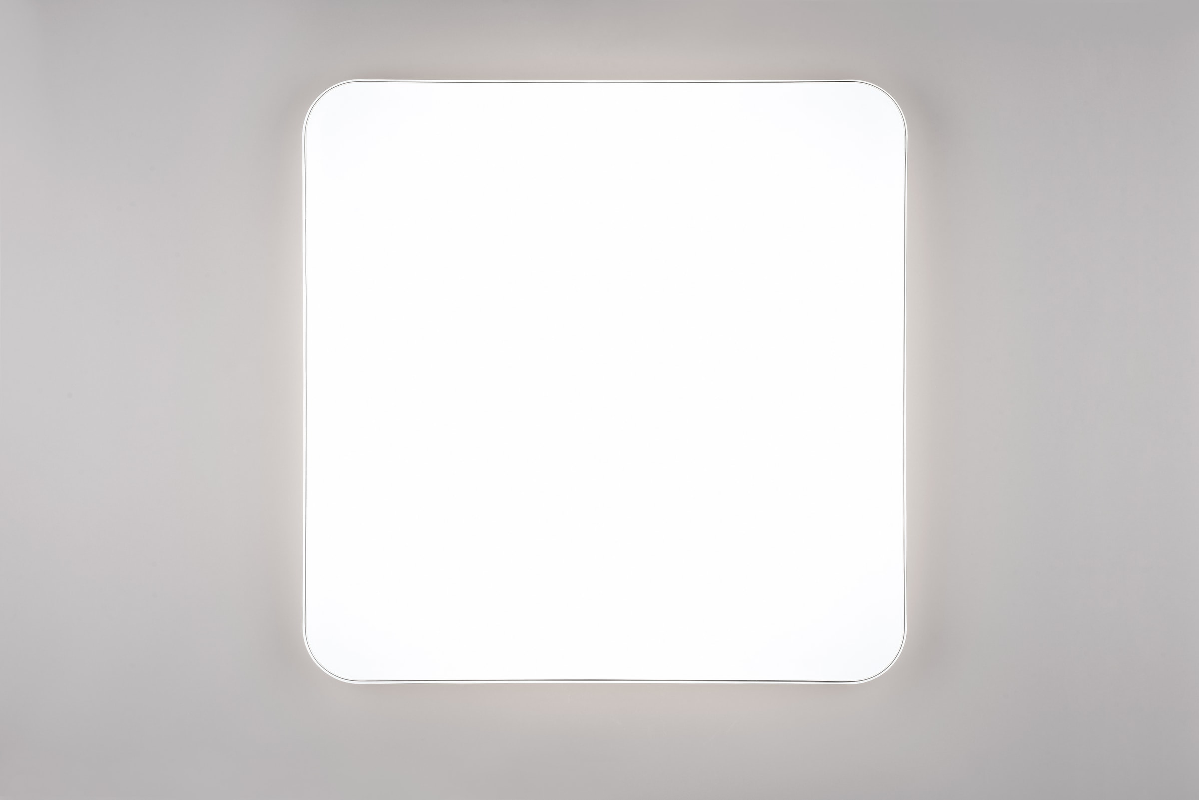 REALITY Leuchten LED Deckenleuchte »BLANCA, elegant schlichte weiße LED Deckenlampe, 53x53 cm, kaltweiß« LED-Board 1 Stk. Kaltweiß 3-Stufen dimmbar über Wandschalter, Deckenlampe für Büro Flur Treppe