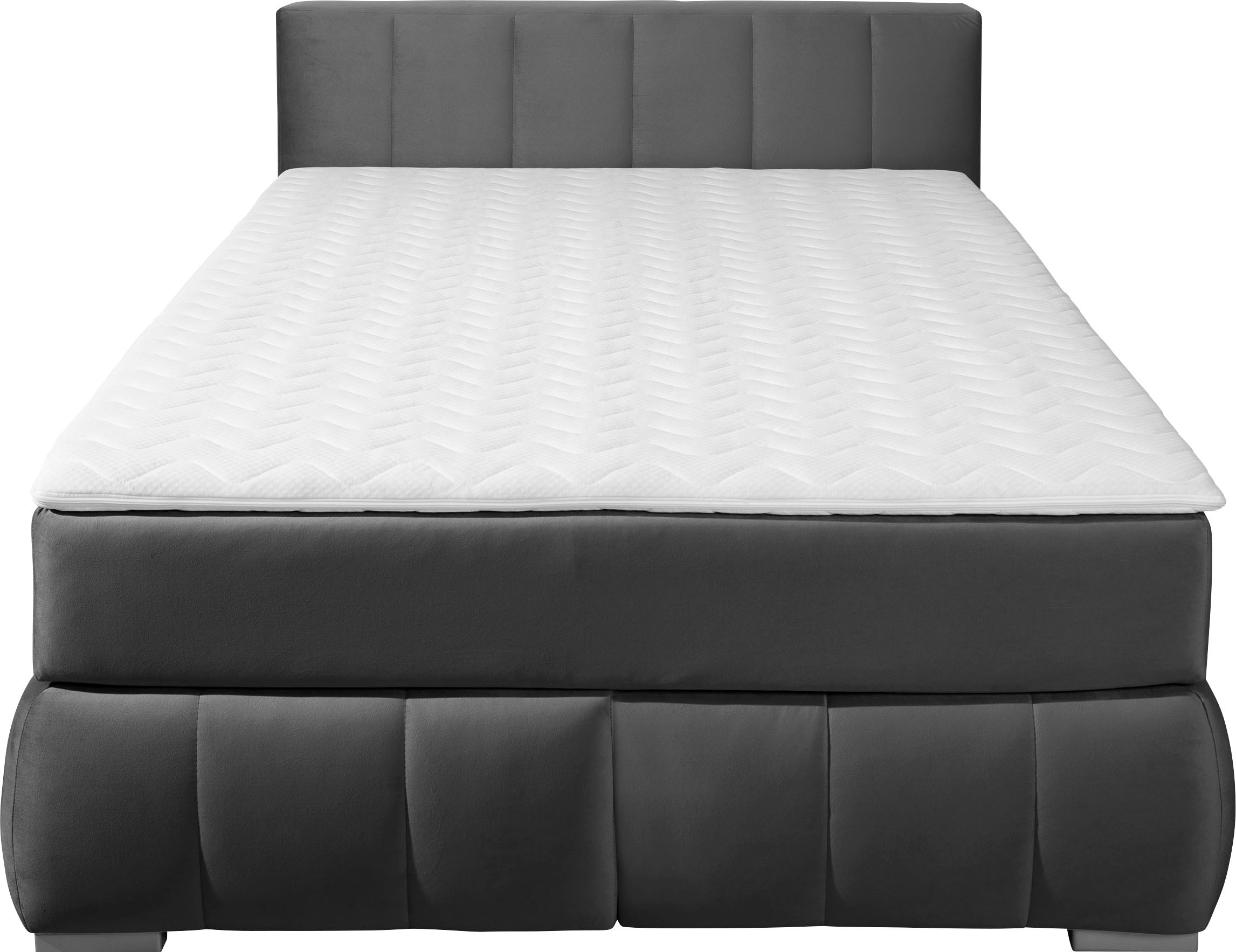 Thumbnail - Home affaire Boxspringbett "Chelles" inkl. Topper, in XXL- Überlänge 220 cm, Unterbox mit feine Wölbung