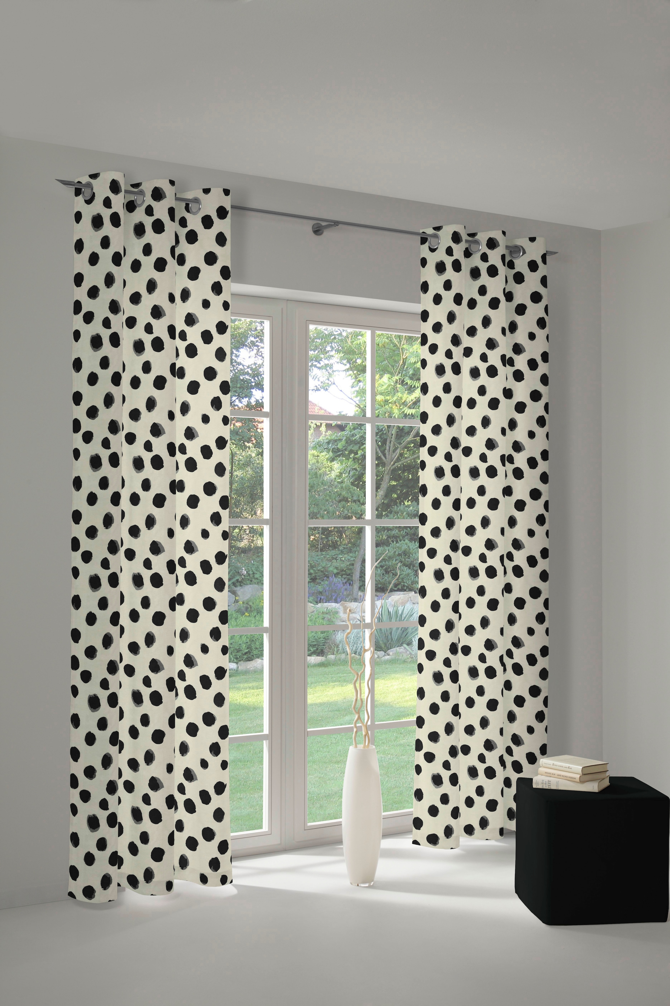 Adam Vorhang "Dots" Ösen 1 Stk. tlg. aus Leinen und Bio-Baumwolle günstig online kaufen
