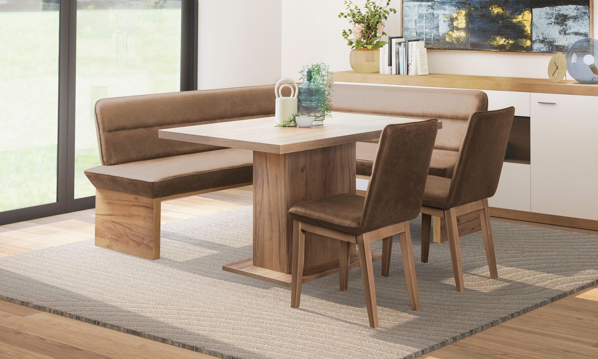 OTTO home Eckbank "Beluna Polsterbank, Sitzecke" mit Wellenunterfederung im günstig online kaufen