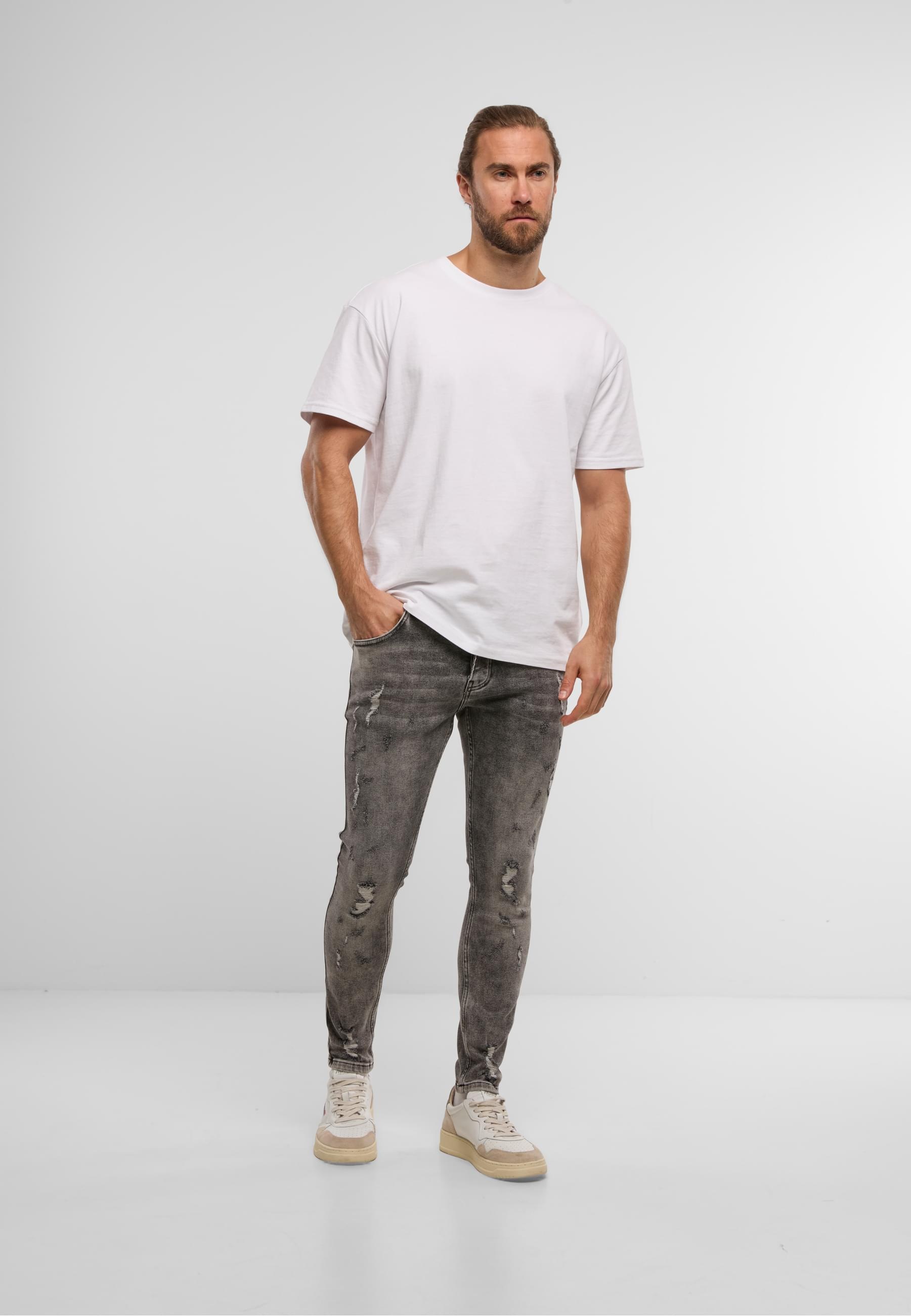 2Y Studios Bequeme Jeans »2Y Studios Herren 2Y Basic Destroyed Skinny Cropped«