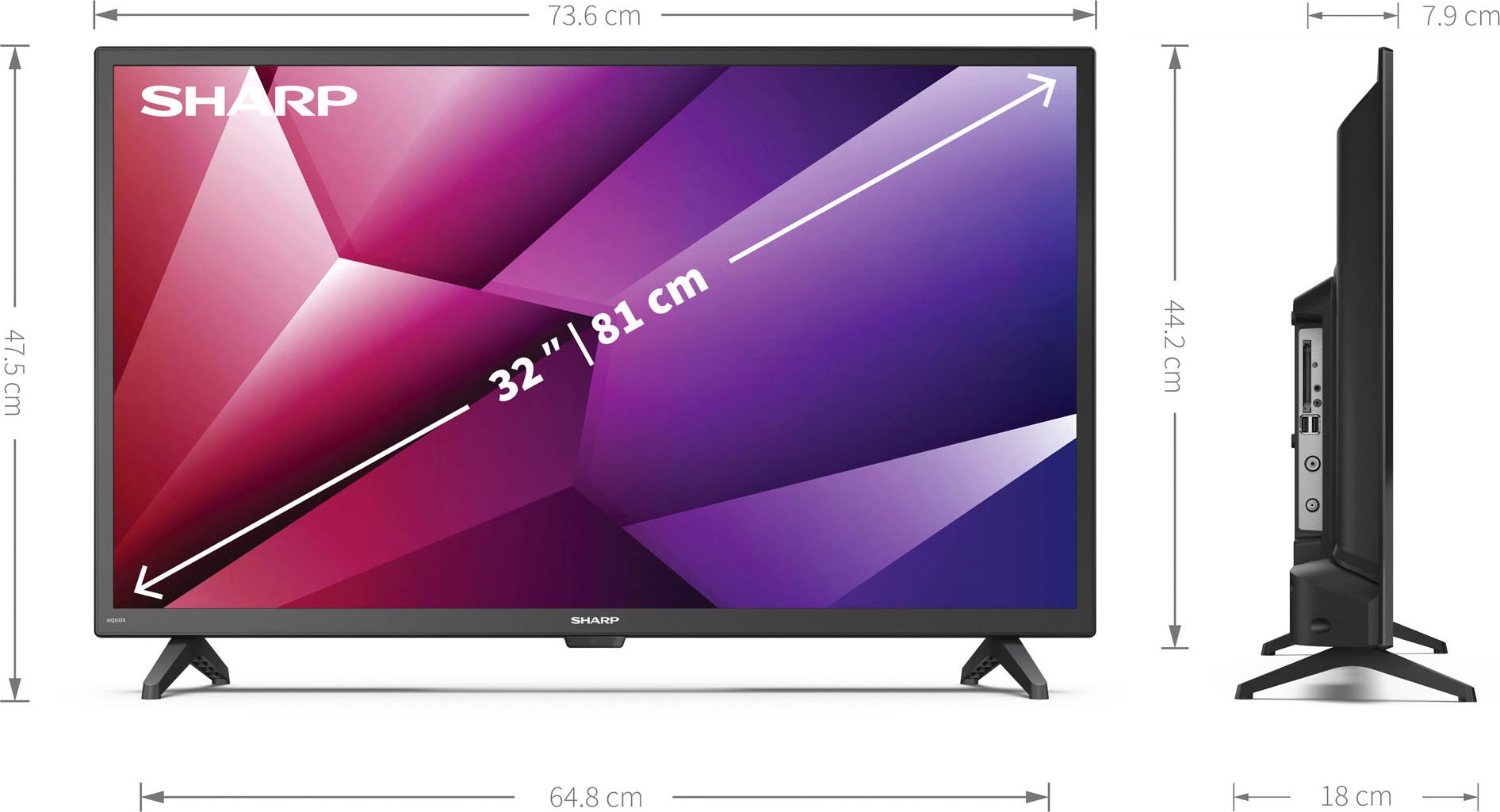Sharp LED-Fernseher »1T-C32FIx«, HD ready, Android TV