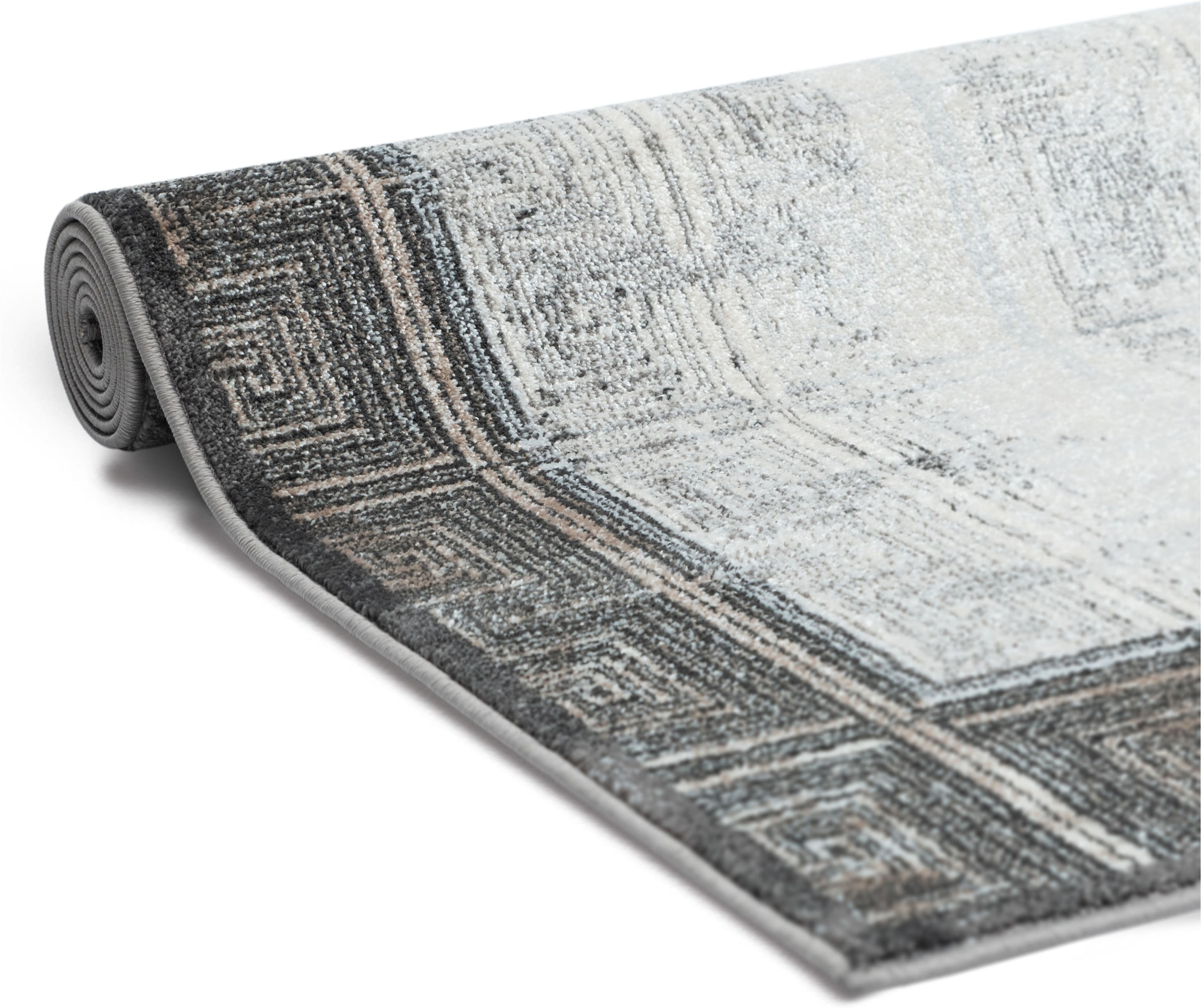 OTTO home Teppich »Aurellia, mit Rahmen« rechteckig 9 mm Höhe im Vintage-Look, meliert, Bordüre, zeitlos, Wohnzimmer, Schlafzimmer